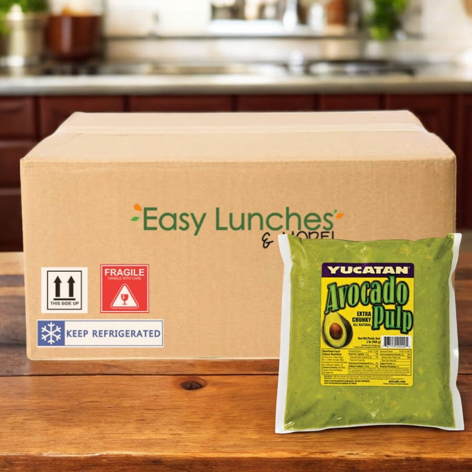 Yucatan Avocado Pulp – Extra Chunky, 6 Packs of 2 lbs a Case