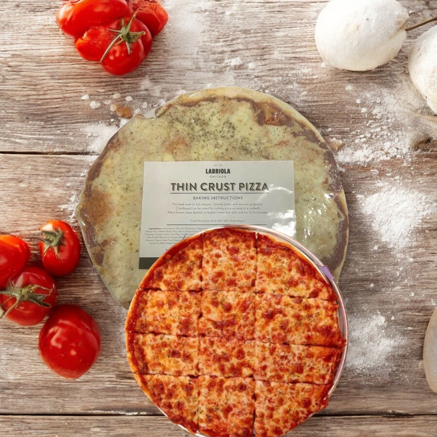 Labriola Chicago Cheese Thin Crust Pizza-12 Inch-1 Count