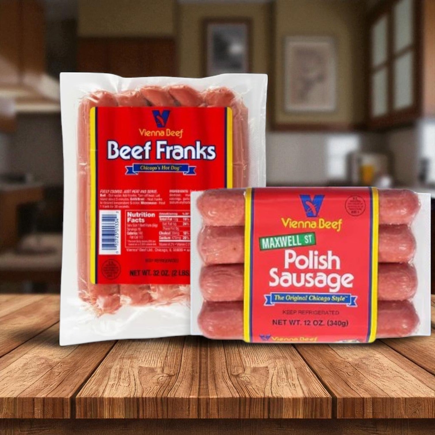 Vienna Beef & Maxwell St. Polish Sausage Combo Kit –16 Hot Dogs & 8 Polish Sausages & The Buns!