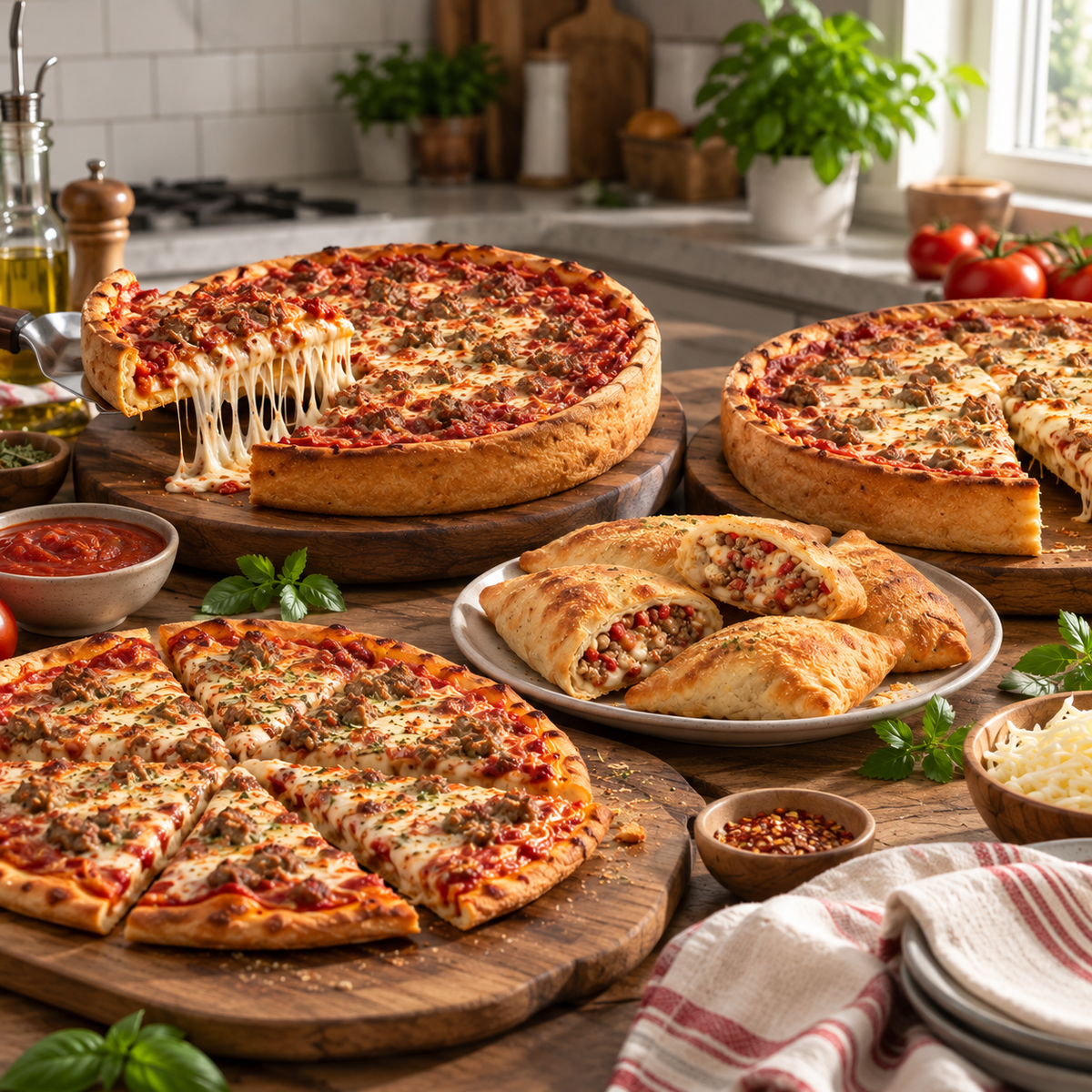 Chicago Pizza Legends Bundle – Lou Malnati’s, The Original Puff, Gino’s East, Connie’s & Vito & Nick’s