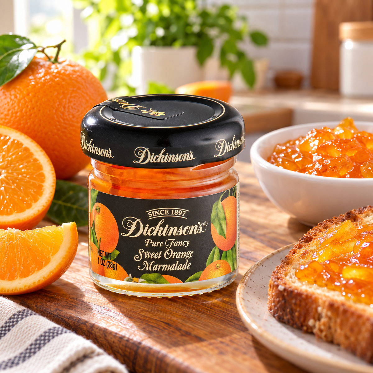 Dickinson Orange Marmalade – 1 case (72 × 1 oz Glass Jars)