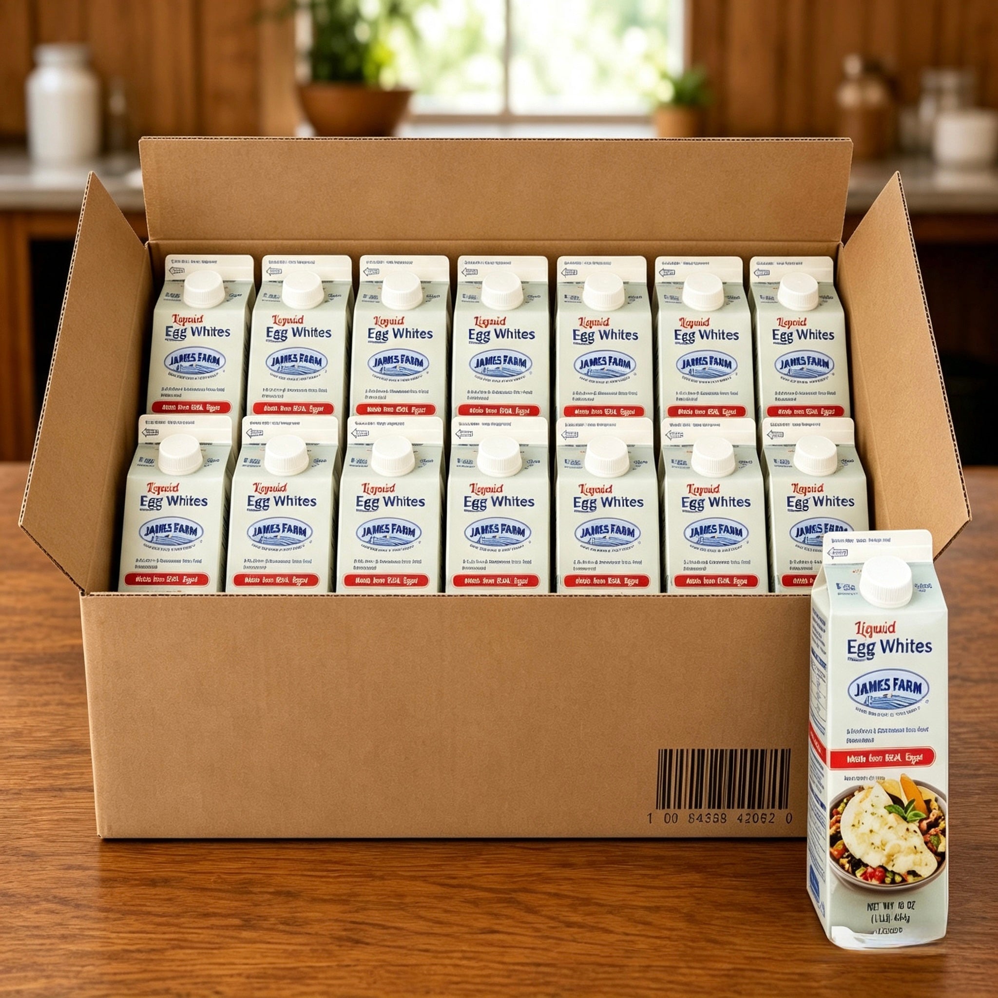 James Farm Egg Whites – 2 lb Carton (Case of 15)- 1 Box