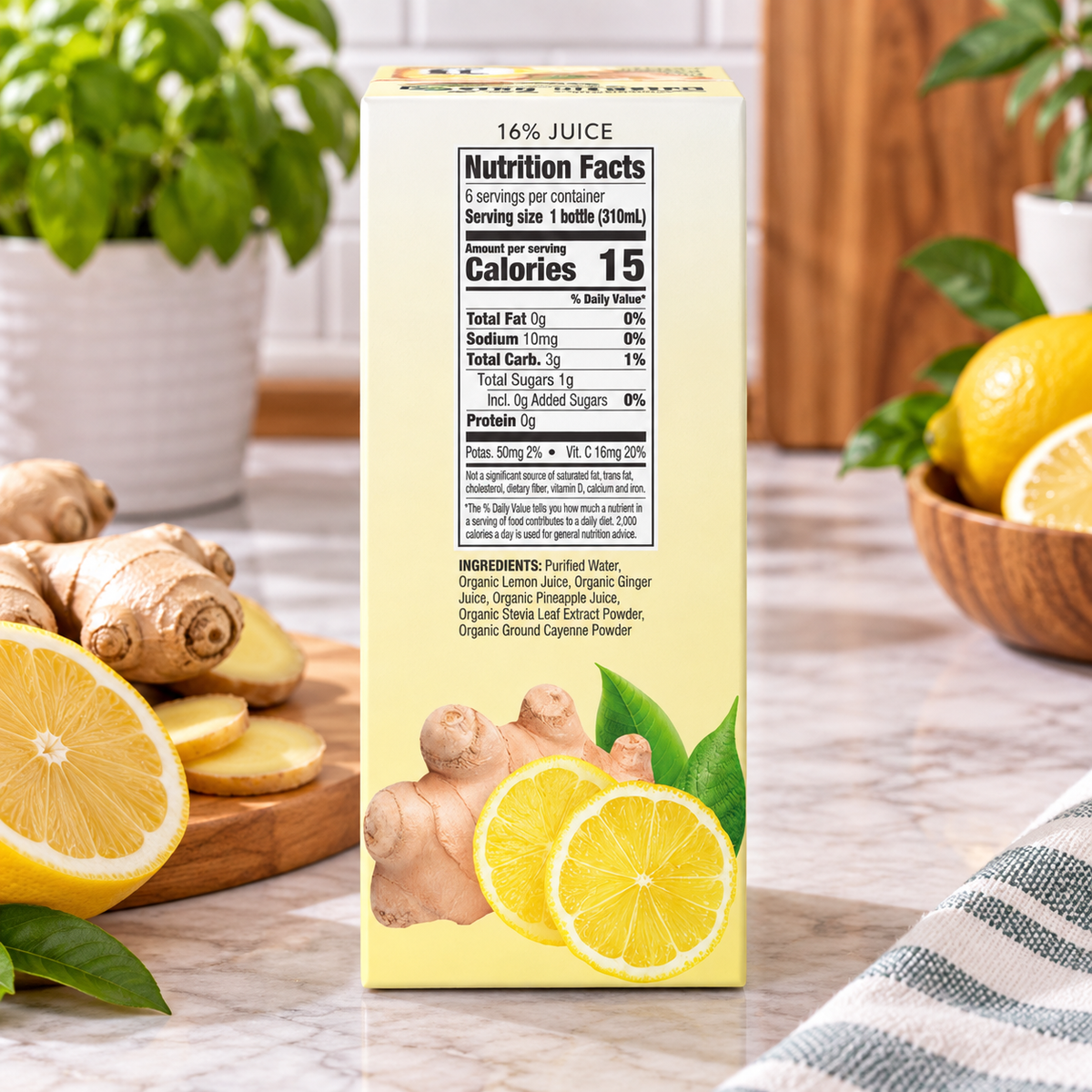 Suja Organic Ginger Love Lemonade – 3 COUNT (18 Bottles × 10.5 fl oz)