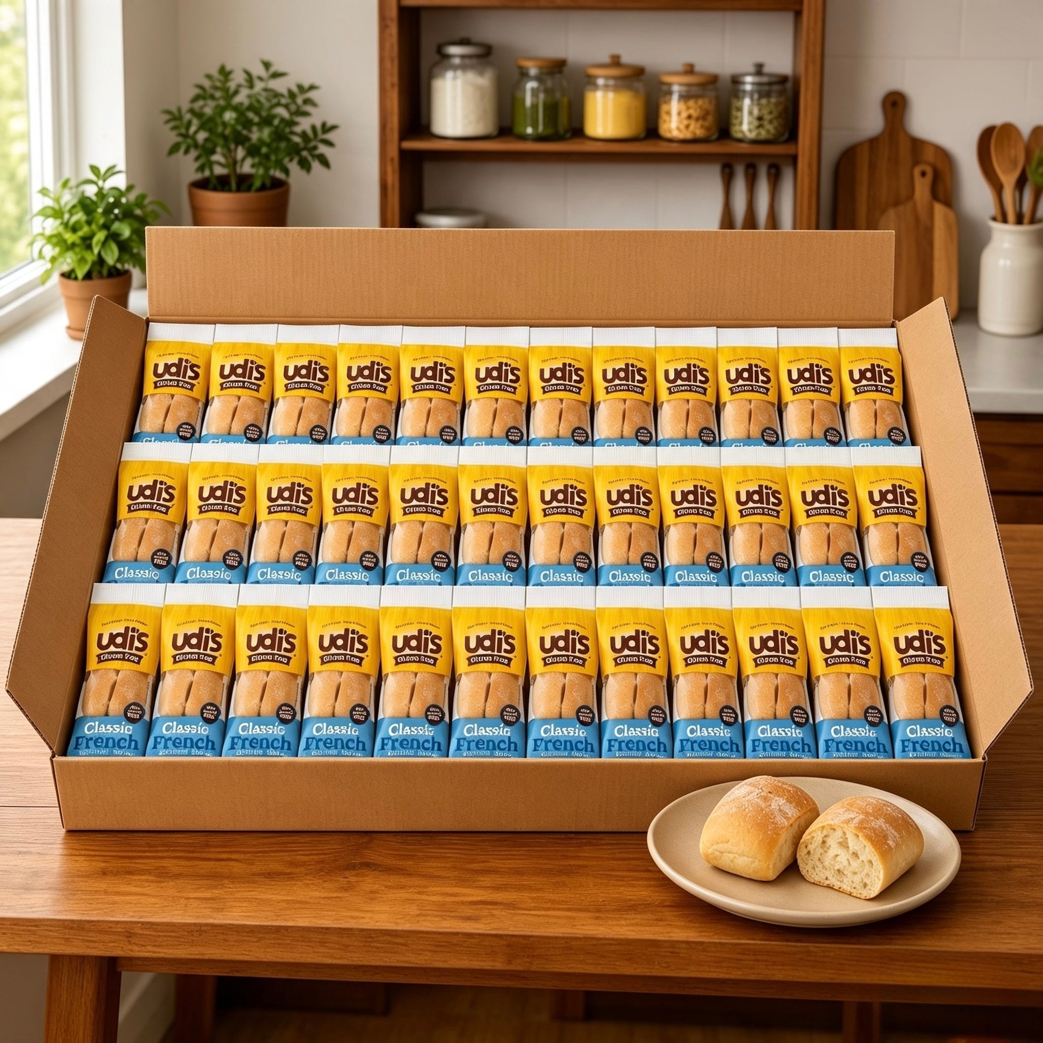 Udi's French Roll Dinner-36 Pack- 1.2 Oz- 1 Case