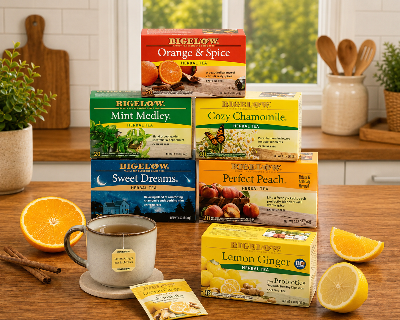 Assorted Herbal Hot Tea Bags – 28 Tea Bags per Box, 6 Boxes per Case