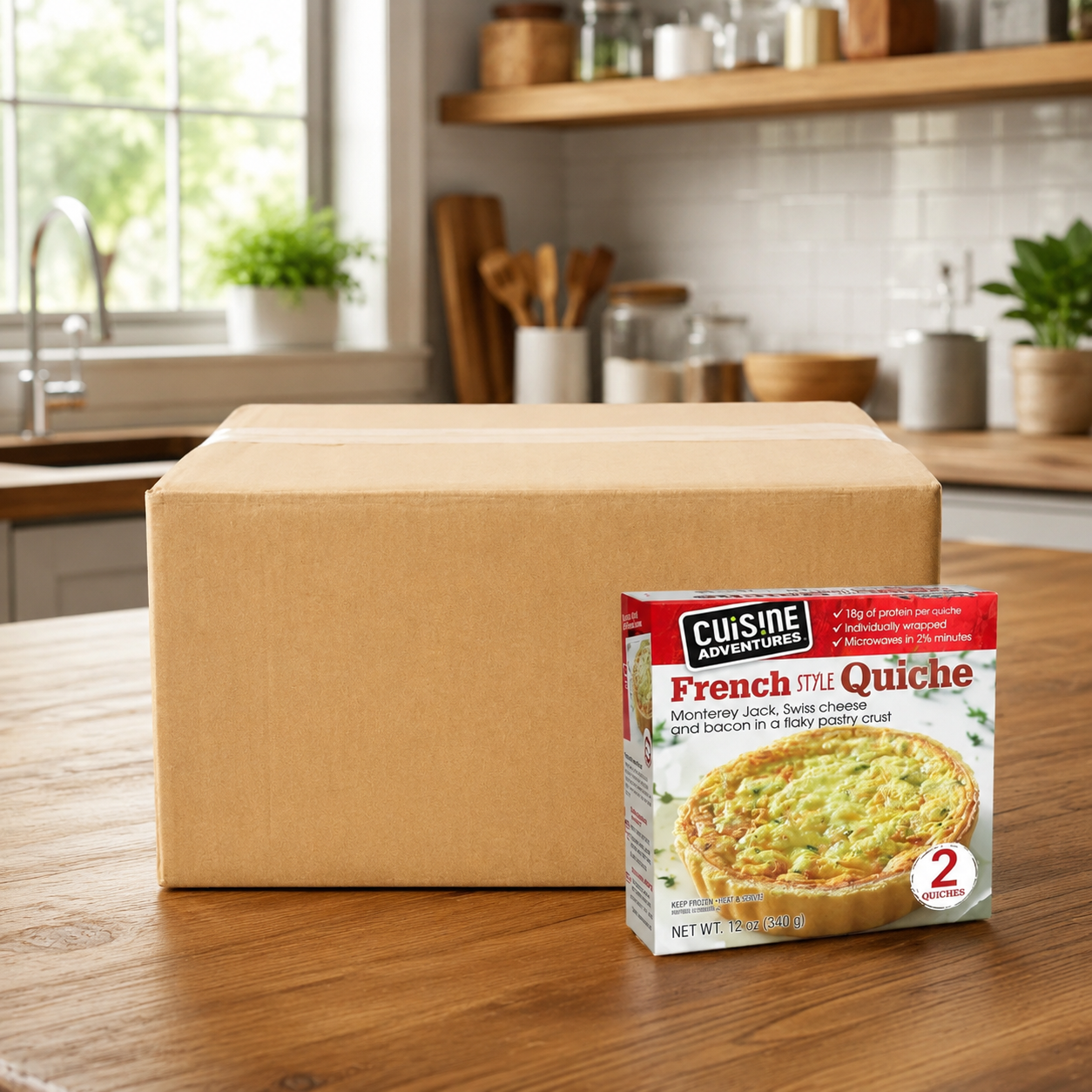Cuisine Adventures French Style Quiche- 2 Count- 1 Case