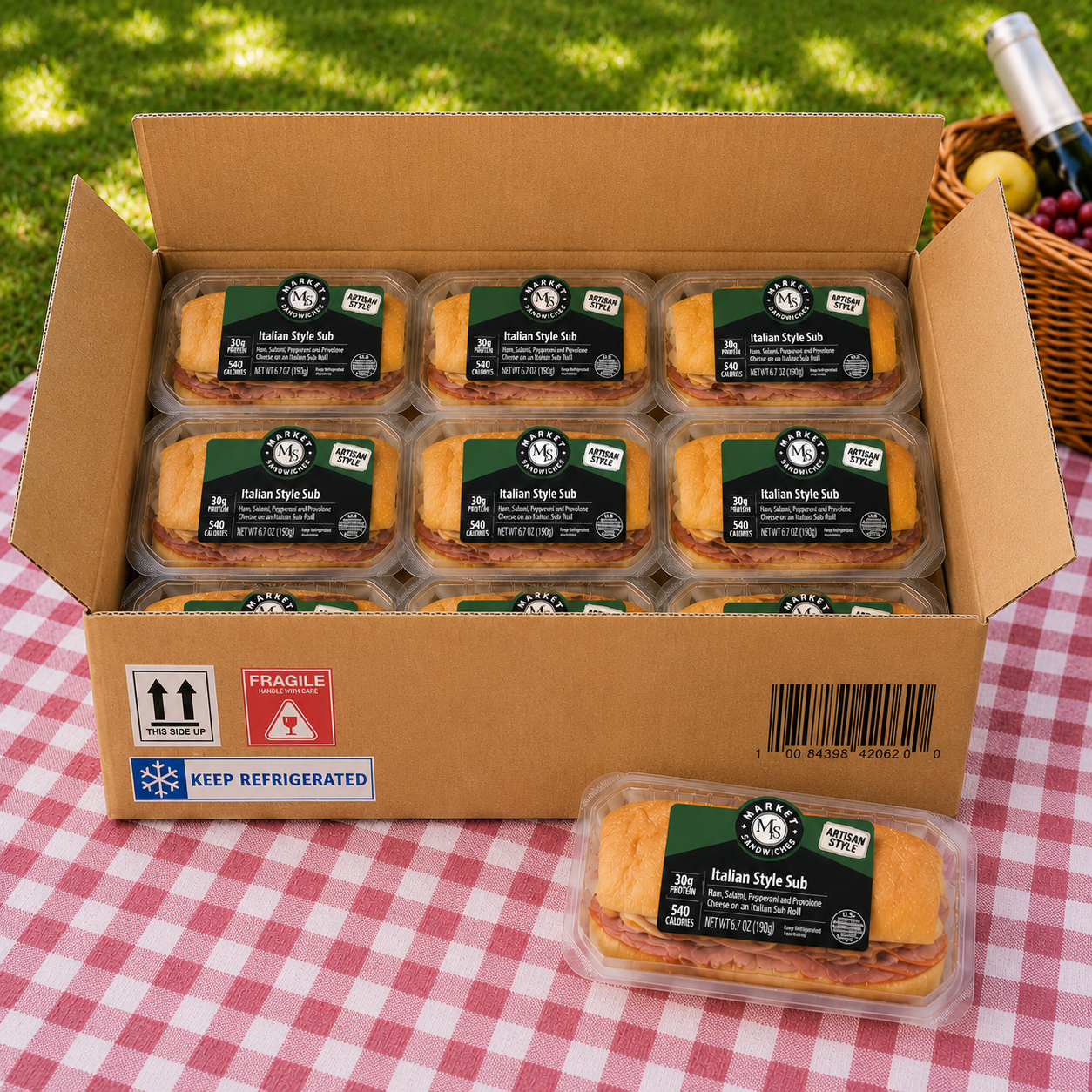 Italian Style Sub- 1 Case- 6 Count -Ships Frozen And Once Out of the Freezer 30 Days Shelf Life in the Cooler!!