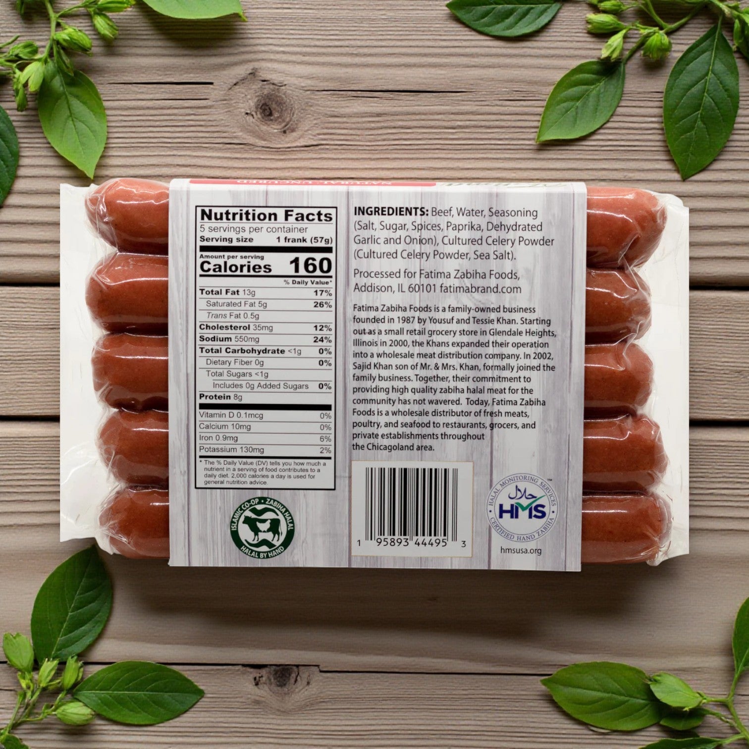 Fatima All-Natural Halal Beef Franks – 10 oz (5 Count)
