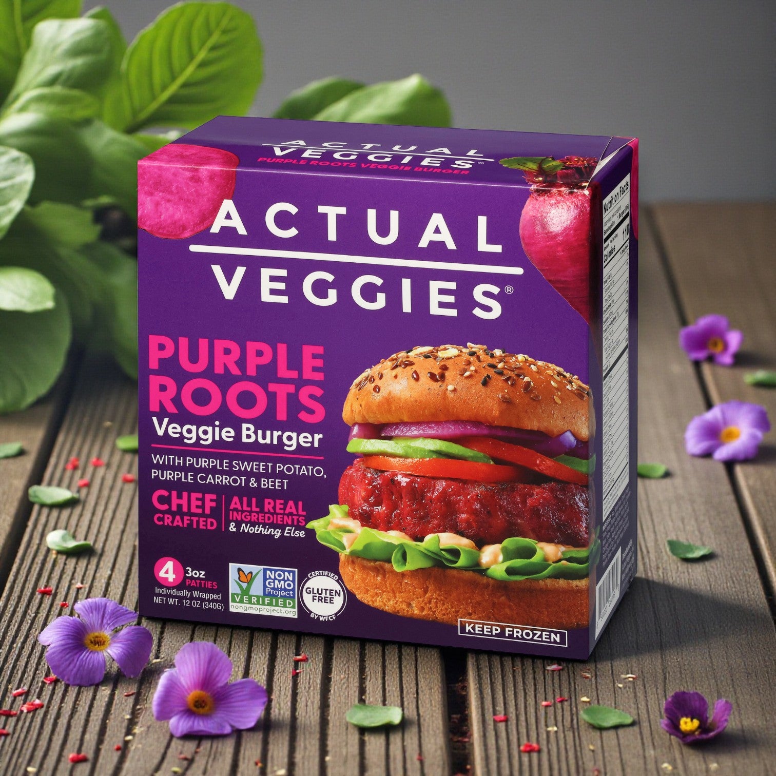 Actual Veggies Veggie Burger – 4 x 3 oz