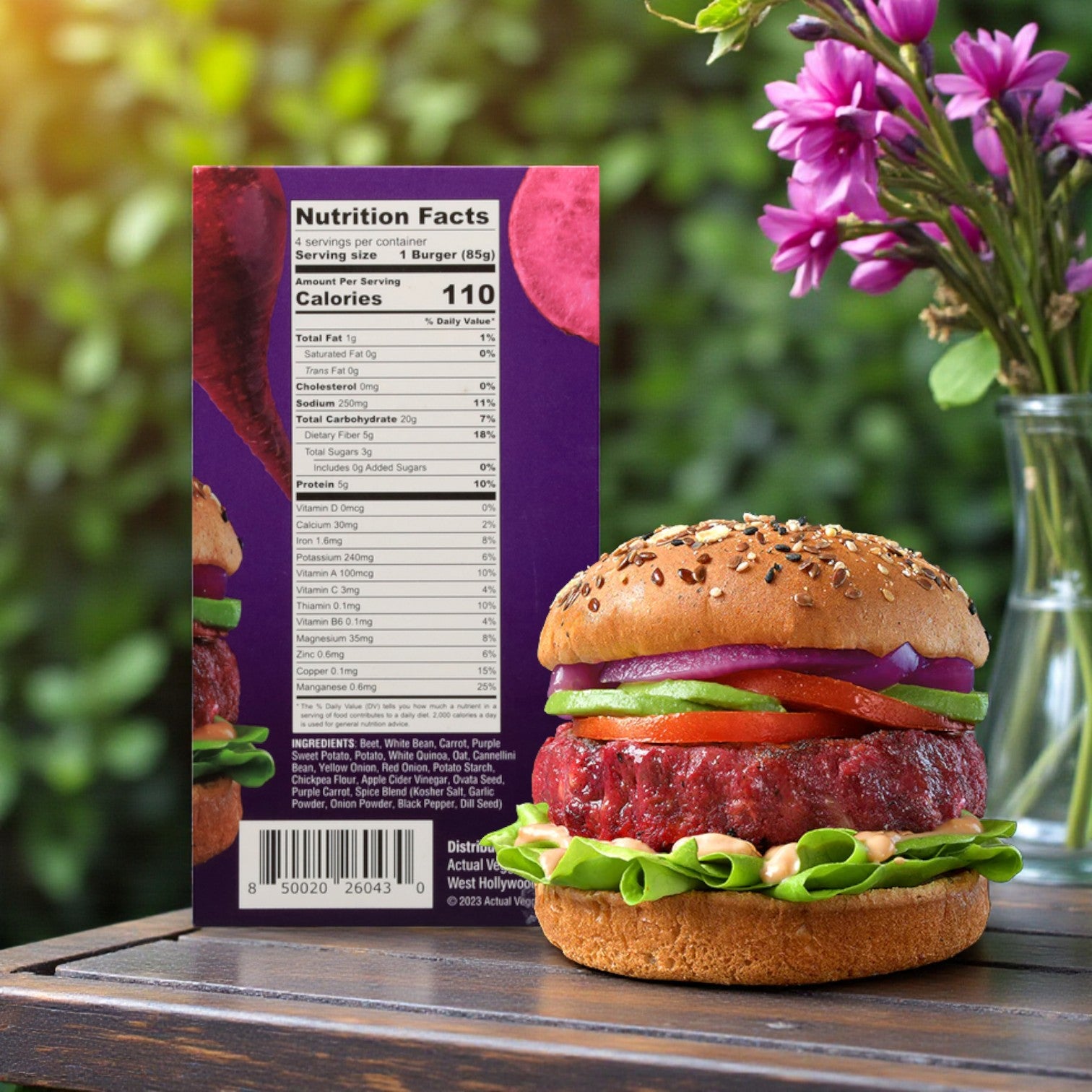 Actual Veggies Veggie Burger – 4 x 3 oz