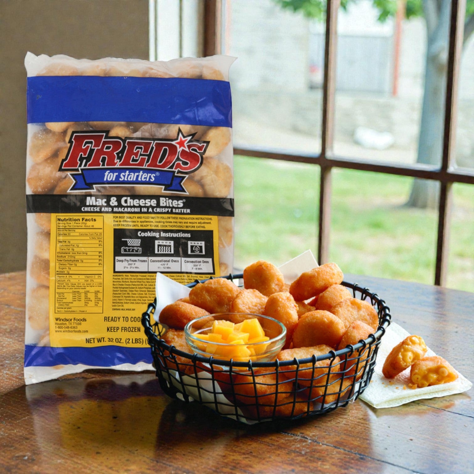 Mac & Cheese Appetizer Bites – 6 Packs, 2 lb Each