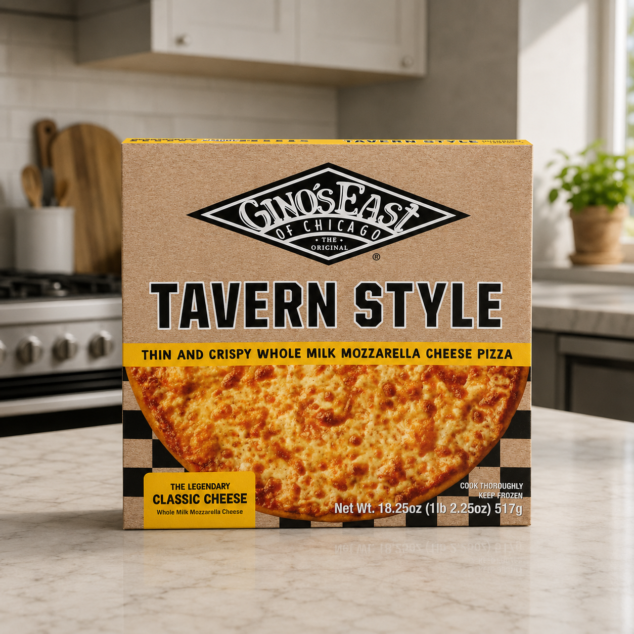 Gino's East Tavern Style Classic Cheese Pizza, 18.25 oz, 3 Count