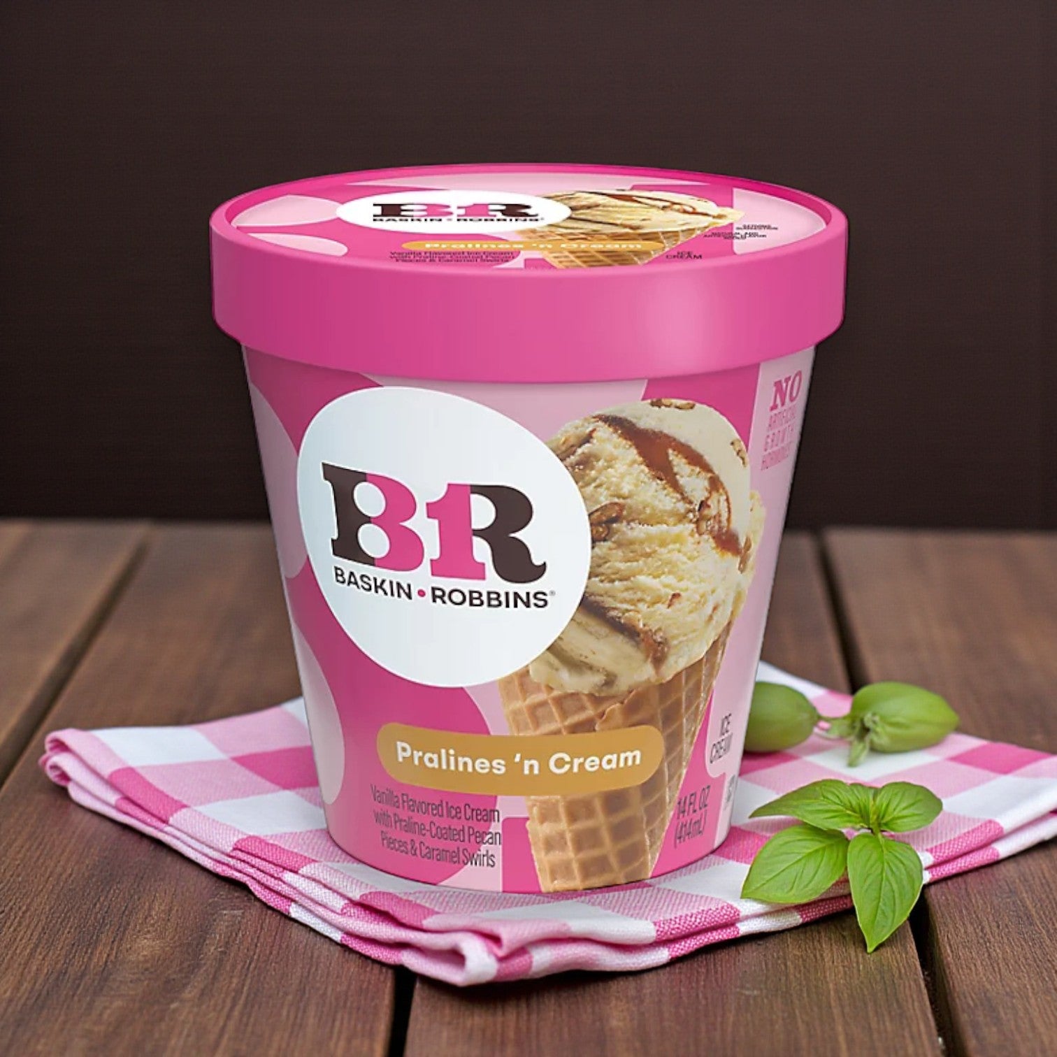 Baskin Robbins Ice Cream Pralines 'N Cream - 6 Containers- 14 oz each