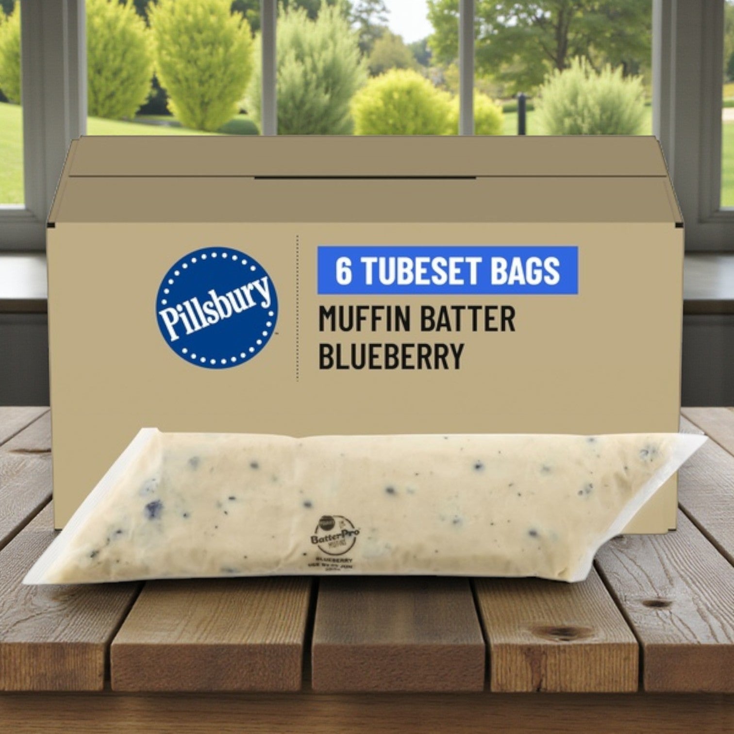 Pillsbury Blueberry Muffin Batter – 6 × 3 lb Containers