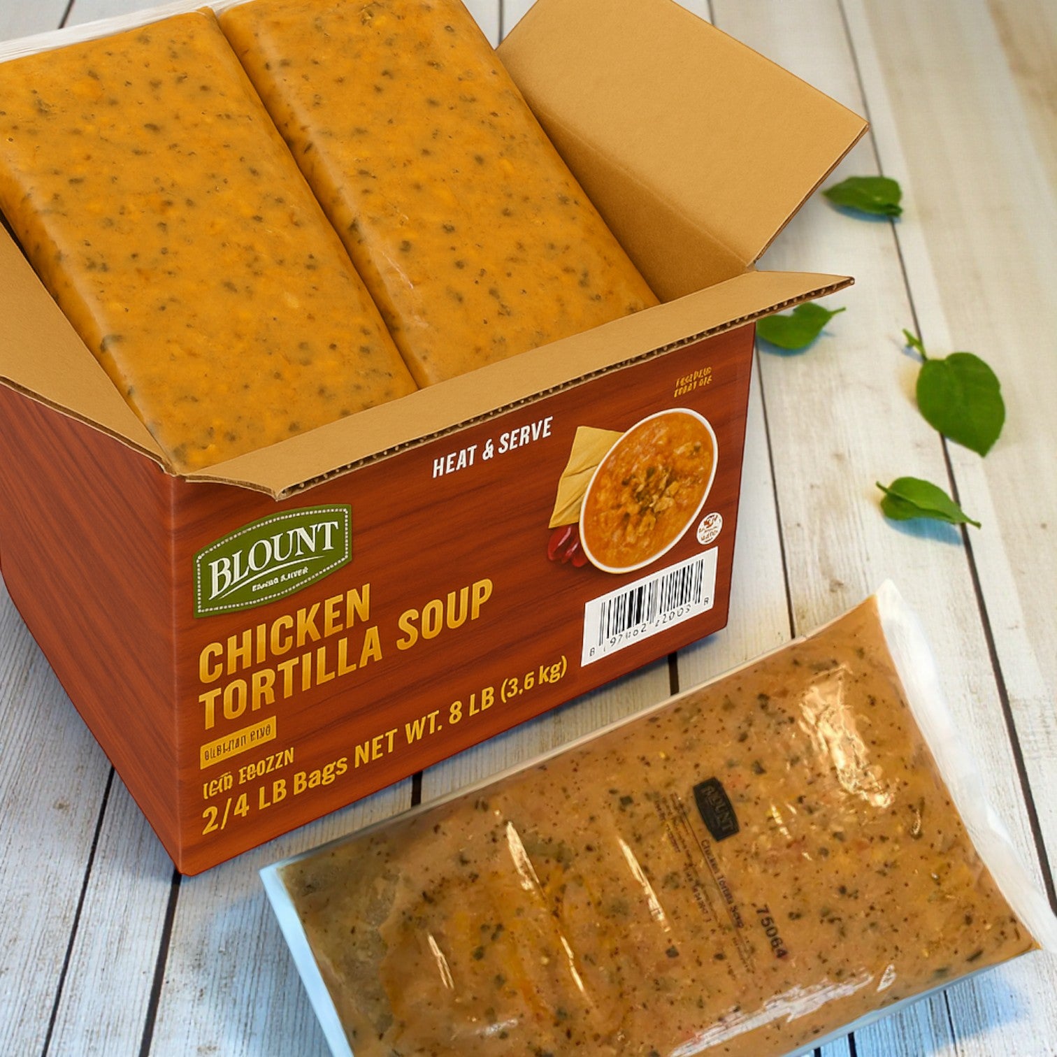 Blount Frozen Chicken Tortilla Soup, 2 x 4 lb Bags