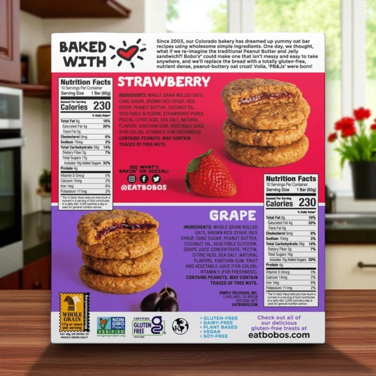 Bobo's Oat Bites Chocolate Chip 1.3 oz, 25-Count & Bobo's PB&Js Oat Bar Variety Pack, 2.1 oz, 20-Count & Bobo's Apple Pie Oat Bites, 20-Count