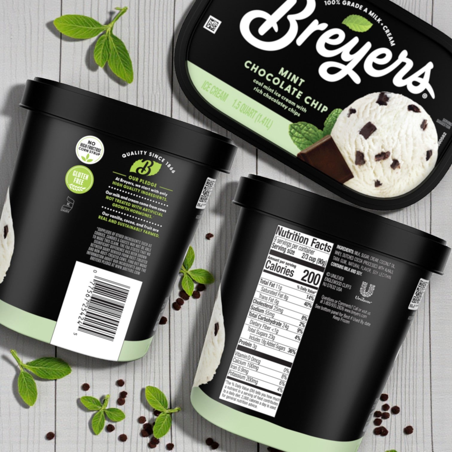 Breyers Mint Chocolate Chip Ice Cream – 48 oz