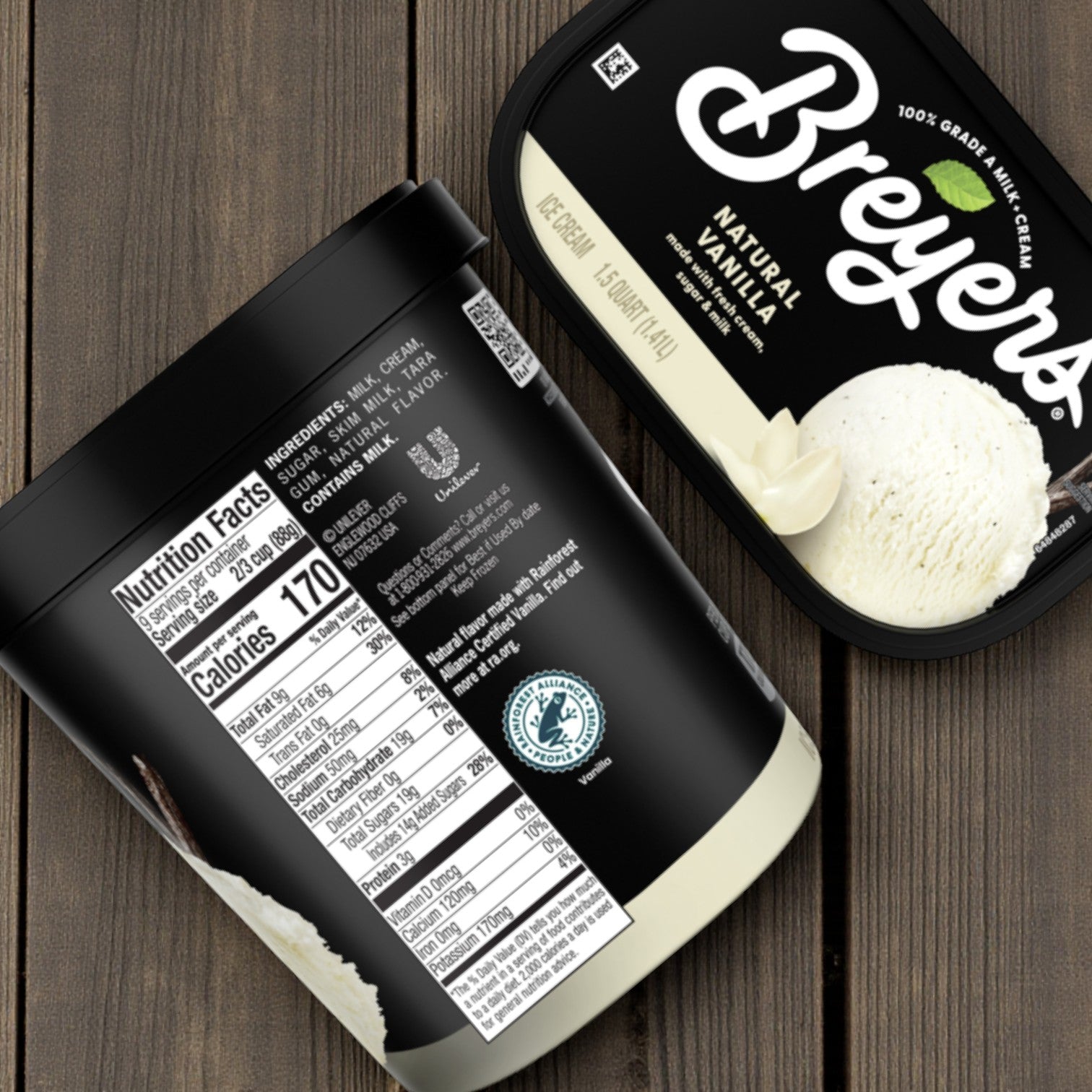 Breyers Natural Vanilla Ice Cream – 48 oz