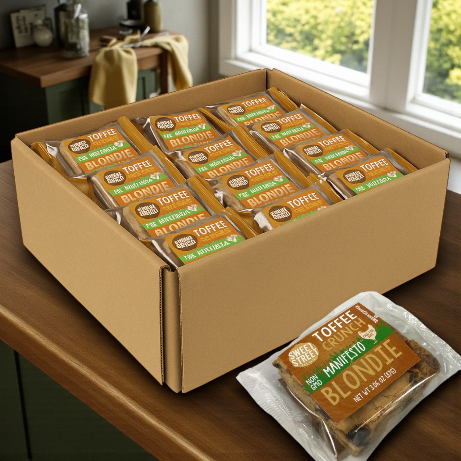 Sweet Street, Blondie Toffee Crunch 2.8 oz. Brownie, 48 Count