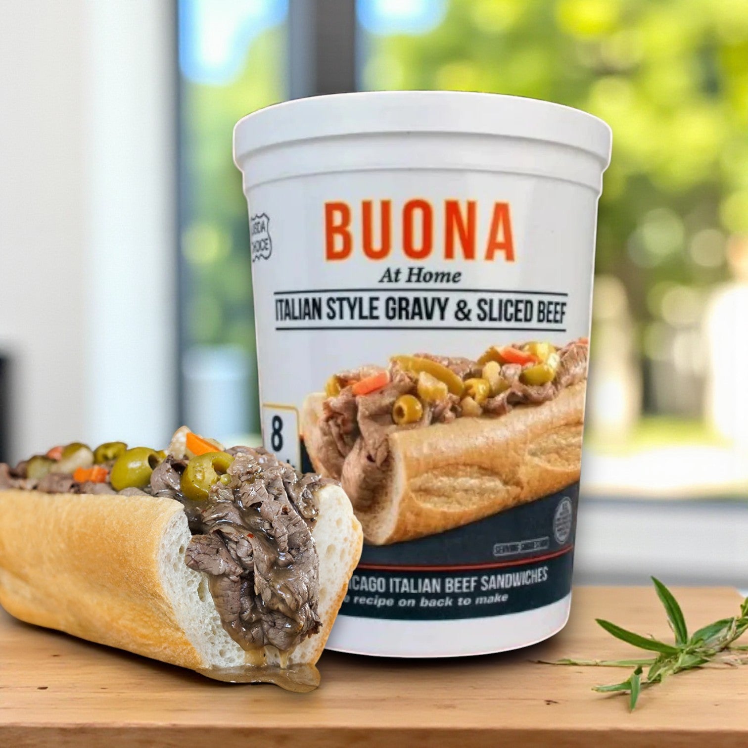 Buona Italian Style Gravy and Sliced Beef, 68 oz,-1ct