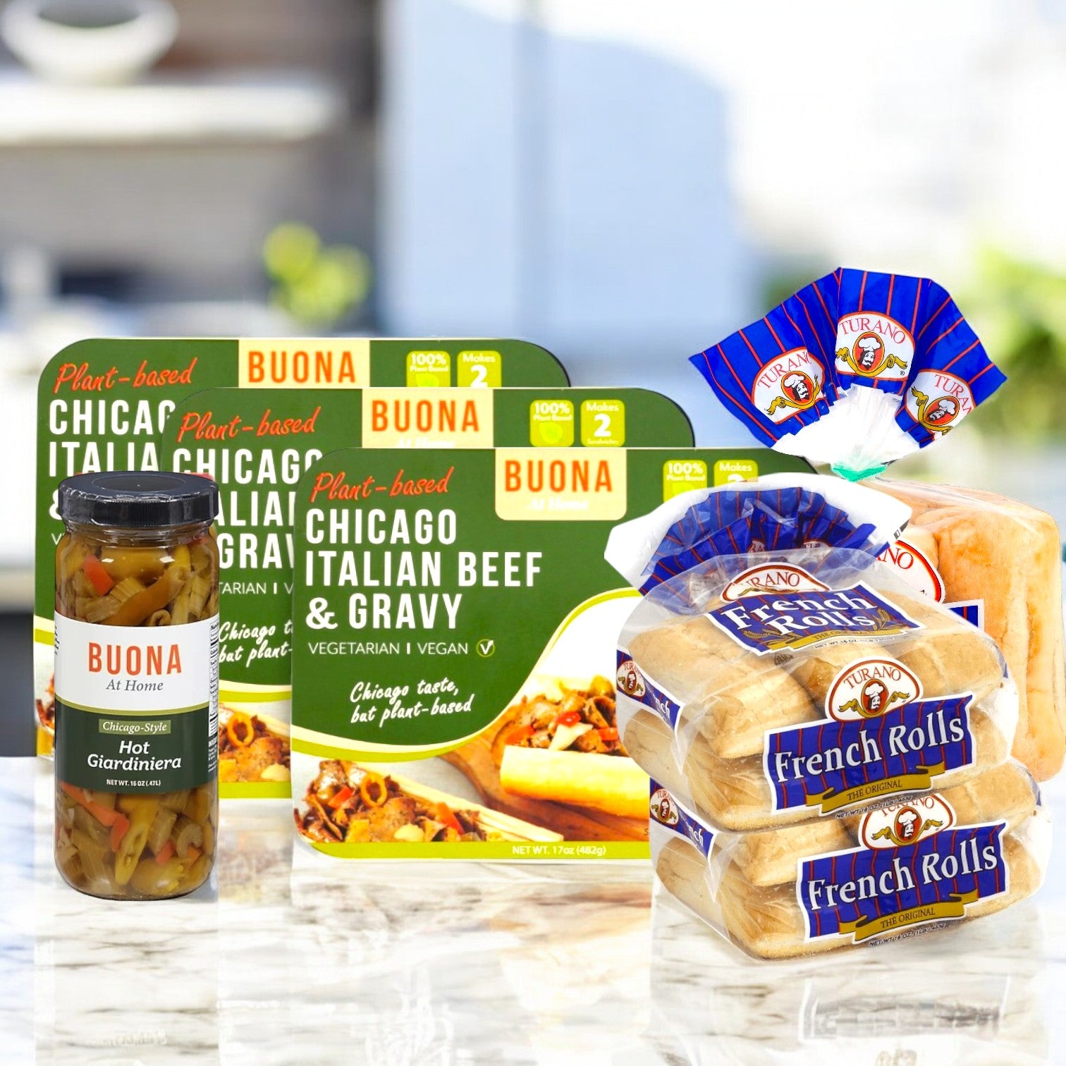 Buona Plant-Based Italian Beef Combo Kit