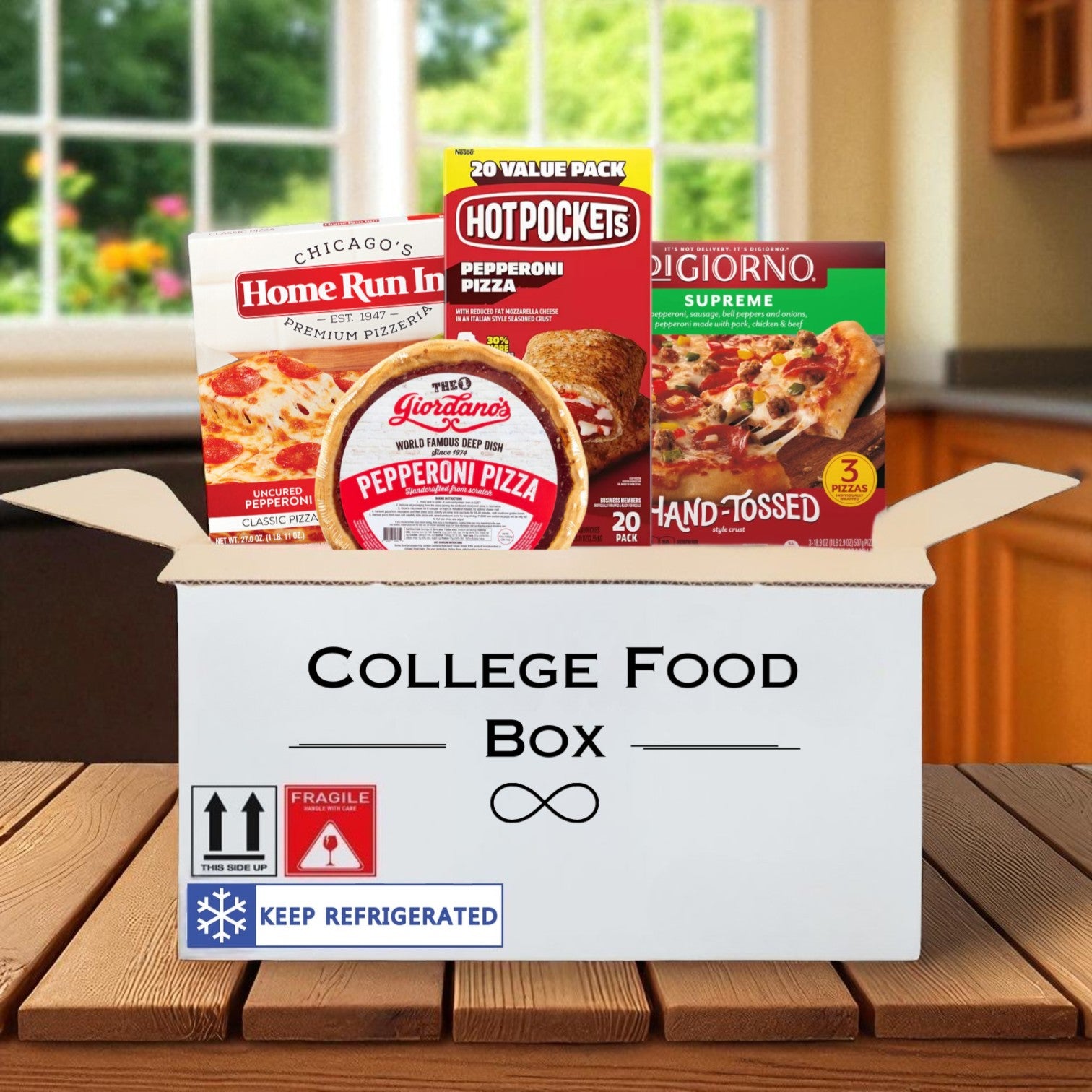 College Food Box – Chicago Pizza & Snack Bundle