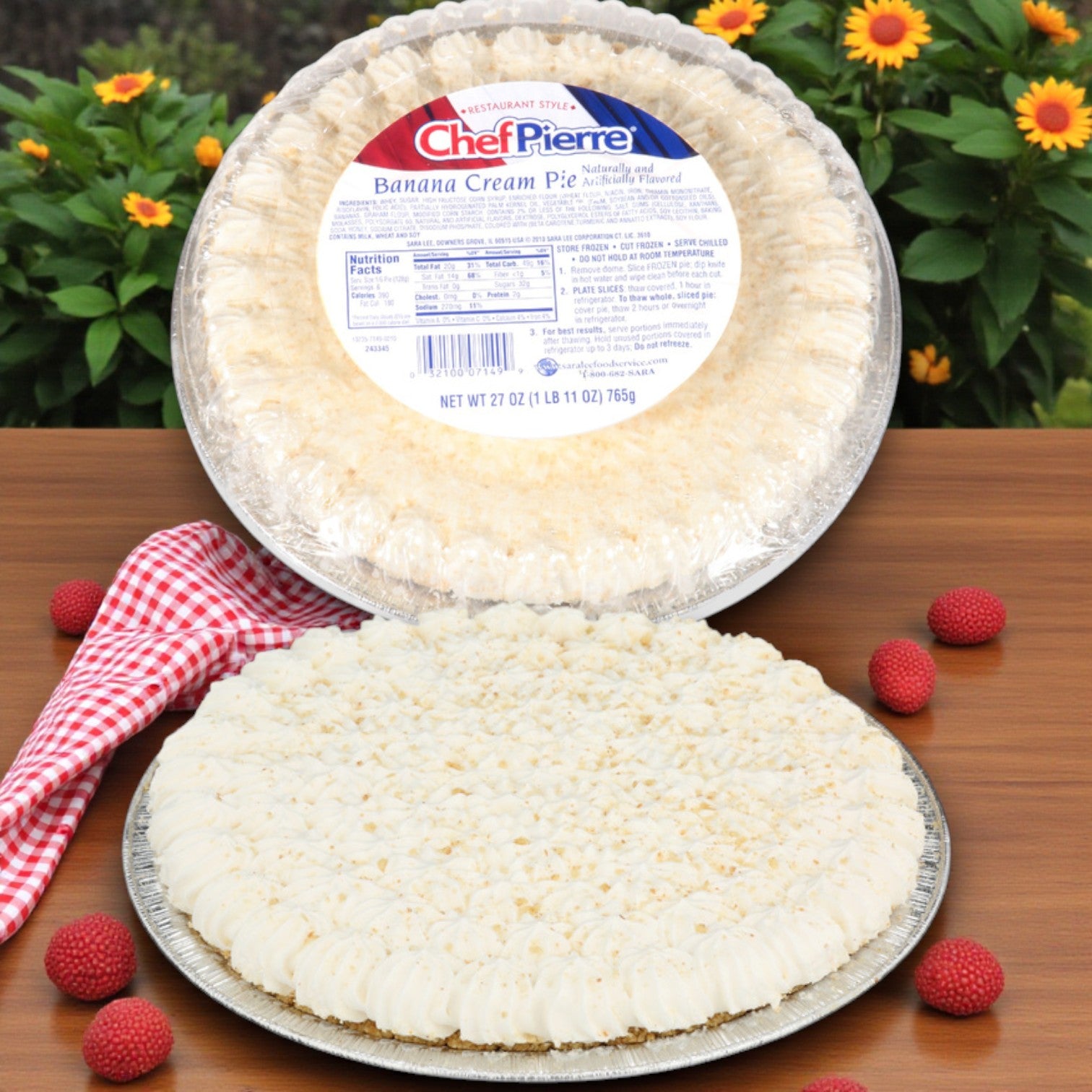 Chef Pierre Banana Cream Pie, Thaw & Serve – 10 Inch, 6/27 oz