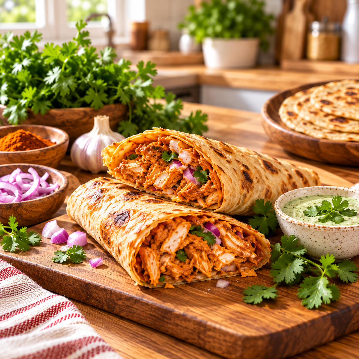 Deep Indian Kitchen Chicken Tikka Masala Kati Street Wrap – 5 oz