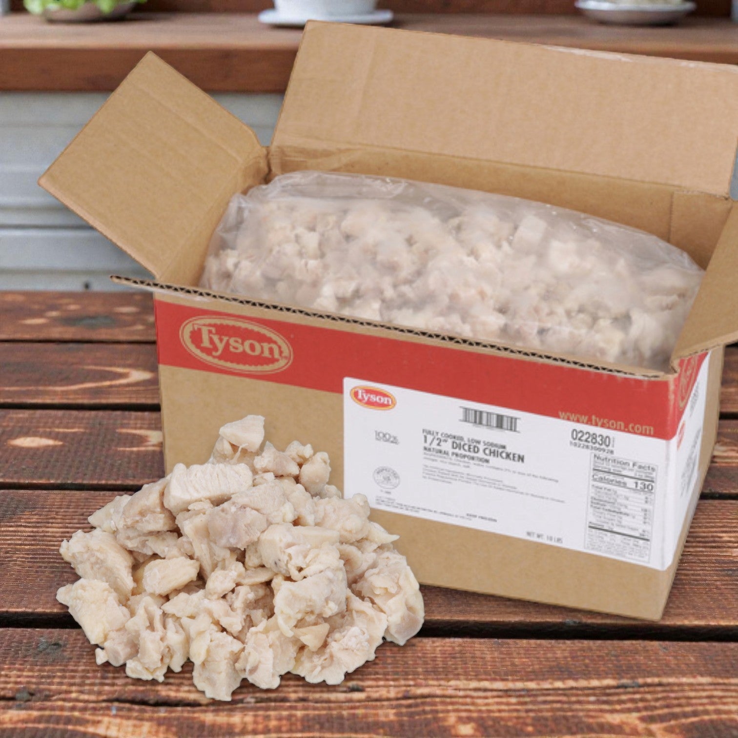 Tyson Foods Marinated Diced Chicken – White & Dark Meat (2 × 5 lb Bags)