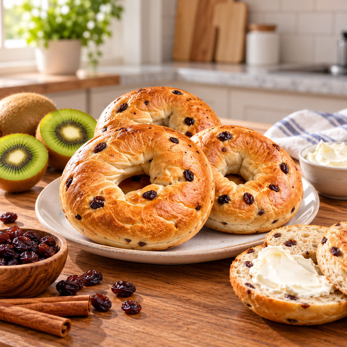 Cinnamon Raisin Fit Bagel — 8 Bags (32 Total Bagels)