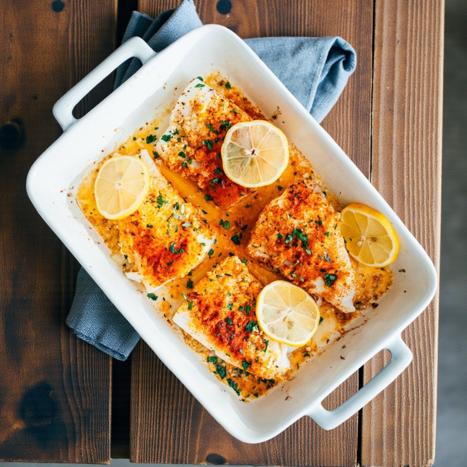 Wild-Caught Cod Fillets — 10 lb Tub
