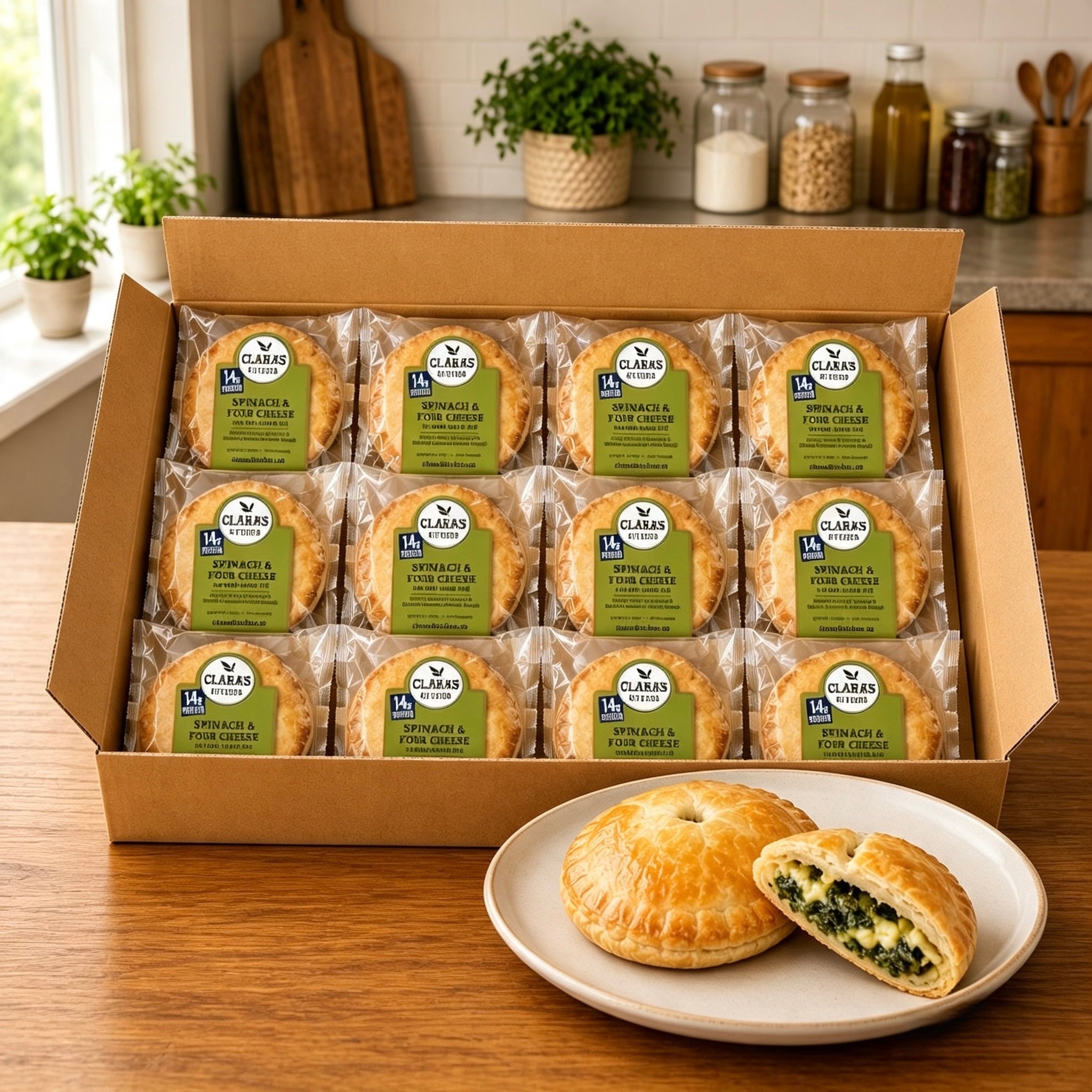 Clara’s Kitchen Four Cheese Spinach Handpie, 6 oz. - 12 A Case