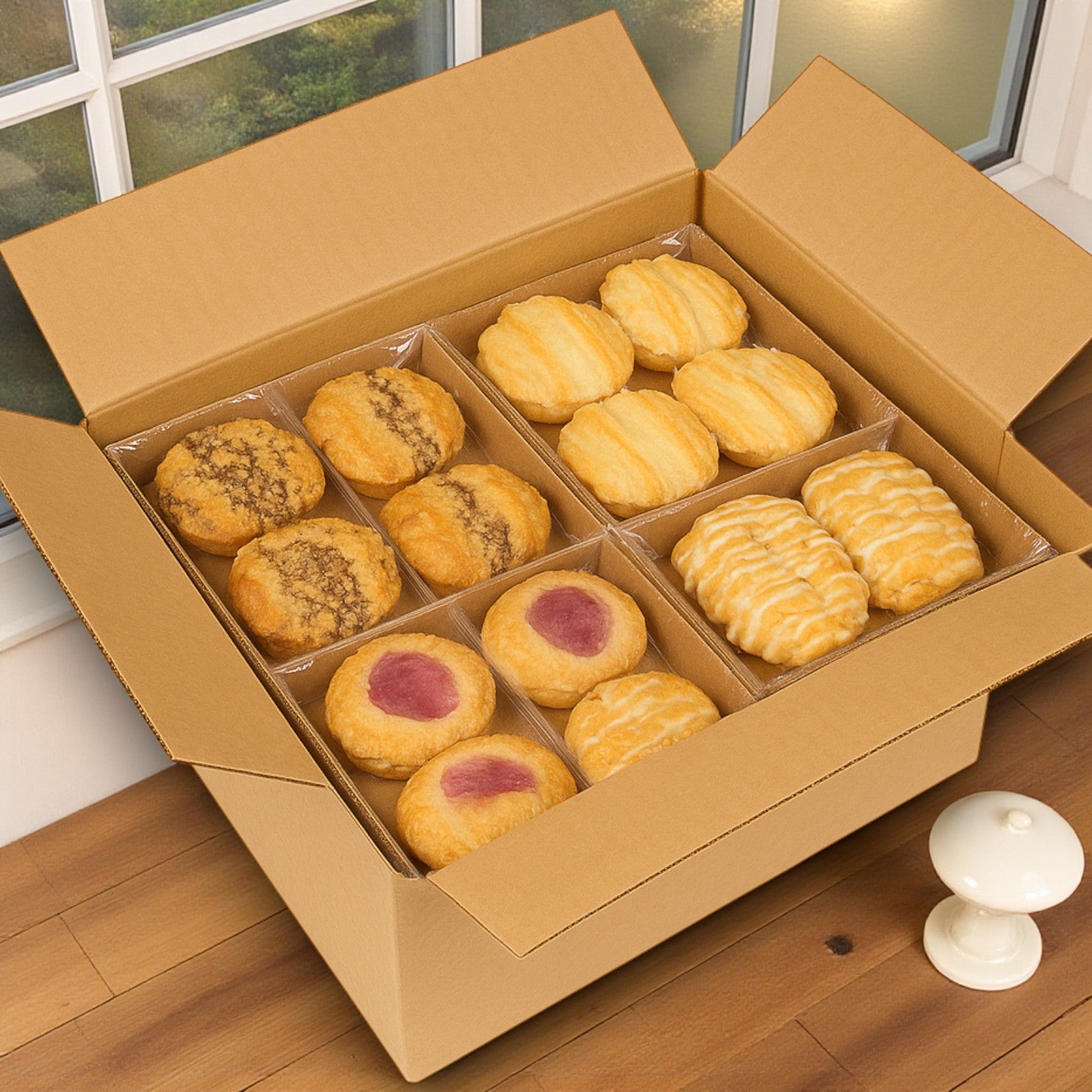 Chef Pierre Danish Assorted Elite – 6 Trays of 8 Count Per Tray - 48 Total Assorted Danish