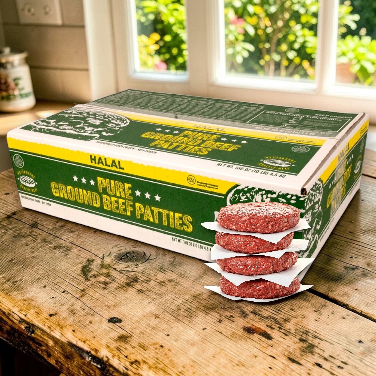 Devanco Foods Halal Pure Beef Burgers – 10 lb Bulk Pack