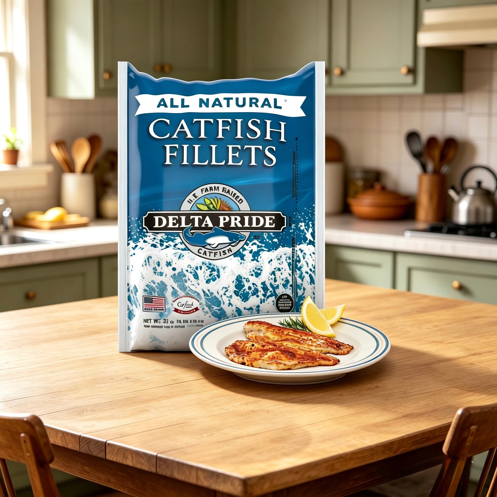 IQF Catfish Fillet β Premium Frozen Catfish Filets (Variable 3β5 oz, 1 Pack 2 lb )
