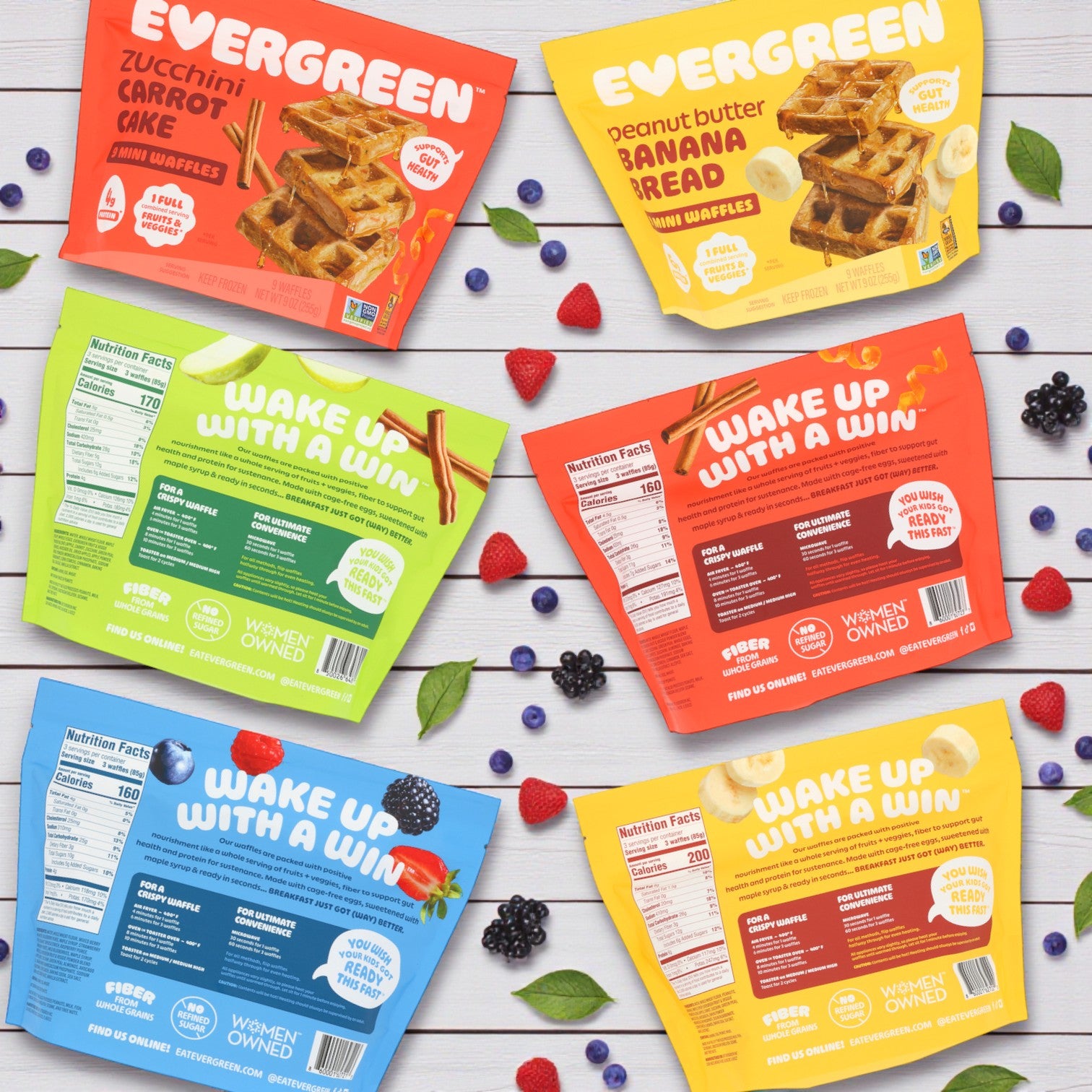 Evergreen Frozen Mini Waffles Variety Combo