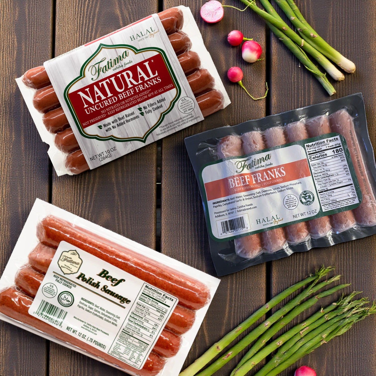 Fatima Halal Beef Sausage & Franks Combo Pack