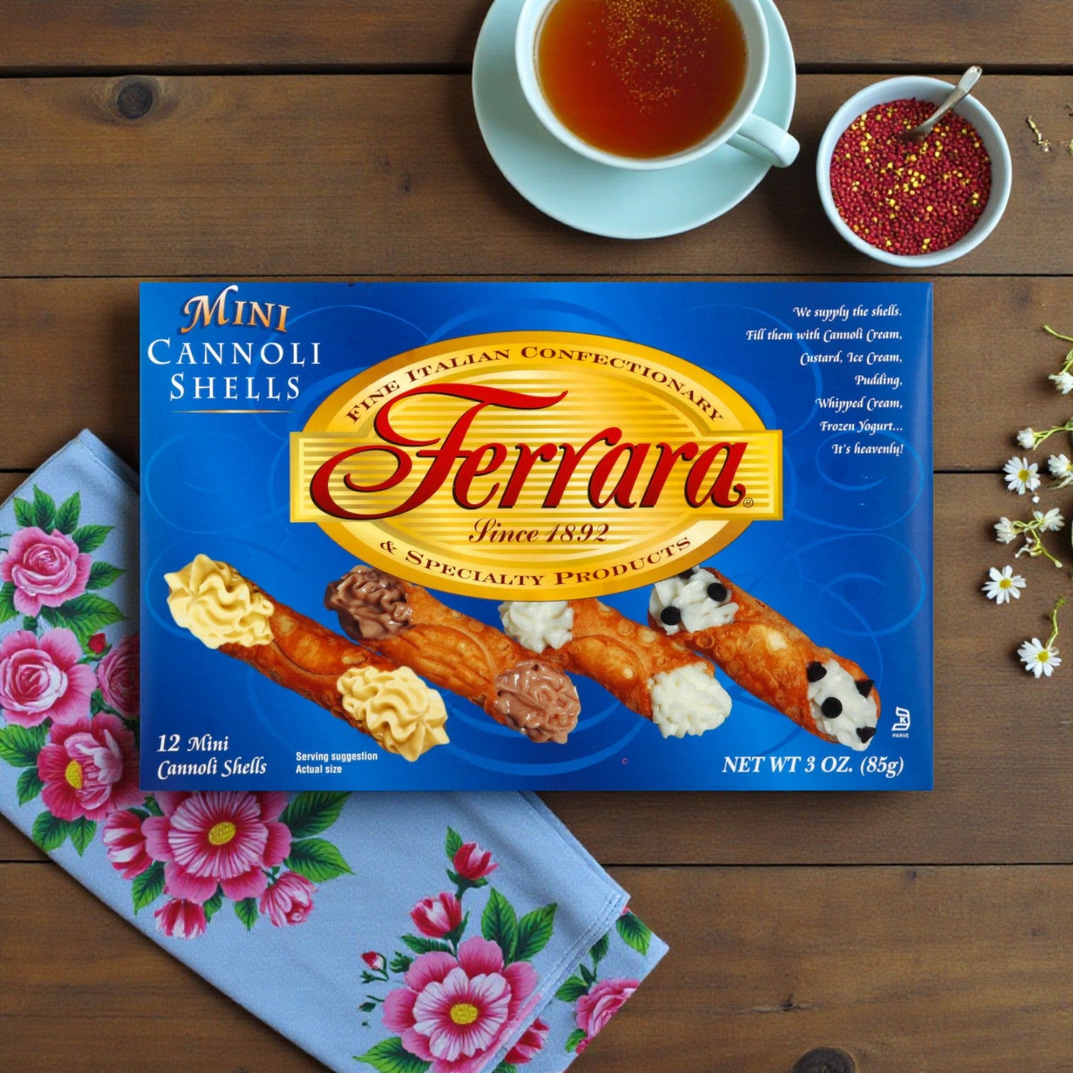 Ferrara Cannoli Shells, Mini – 12 Each (3 Pack)