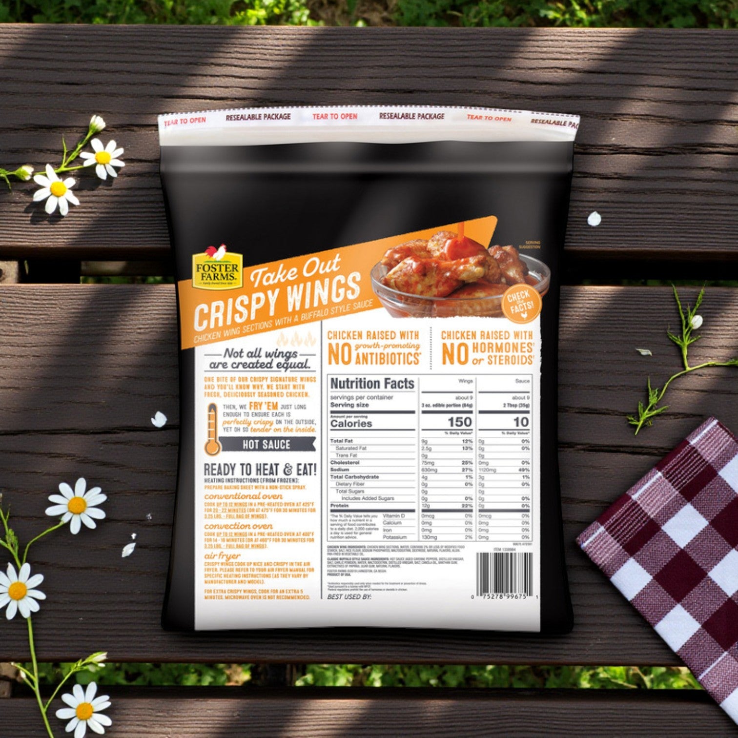 Foster Farms Take Out Crispy Chicken Wings – Classic Buffalo, 4 lbs