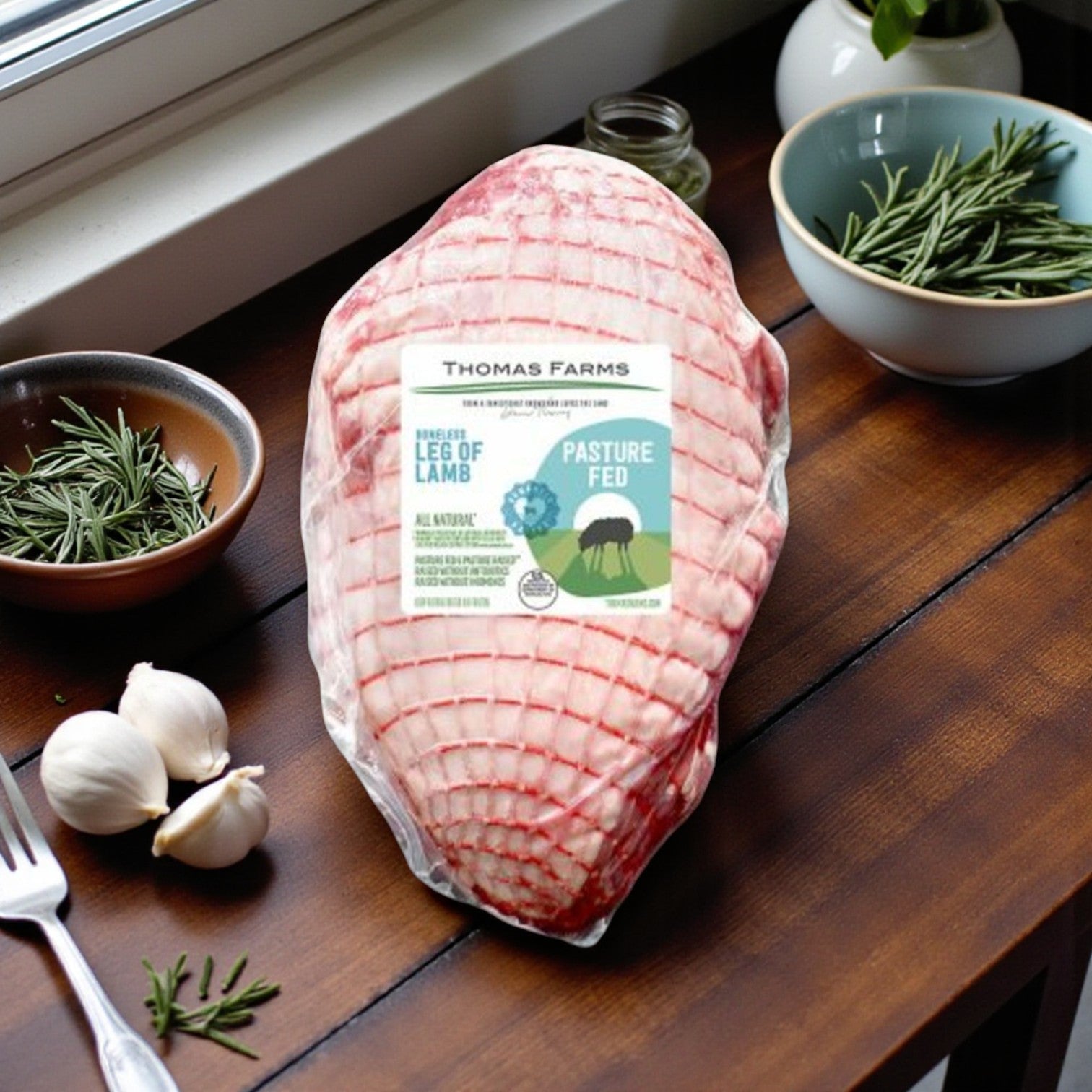 Thomas Farms Fresh Australian Boneless Leg of Lamb – Approx. 5 lbs