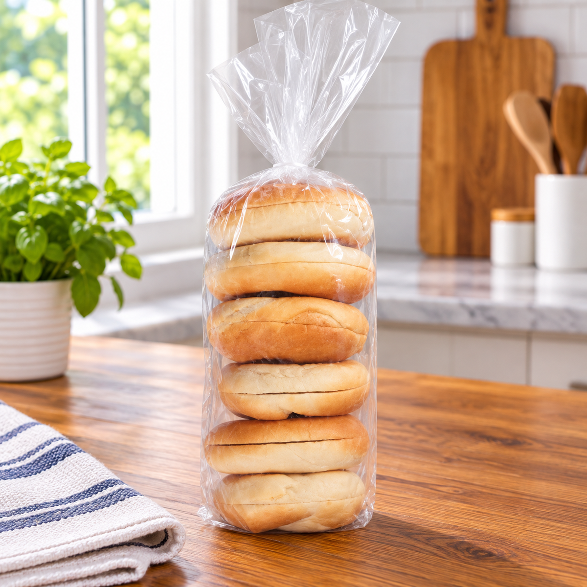 Lender's Plain Traditional Bagels – 3.1 oz Each - 12 Packs × 6 Bagels - 1 Case