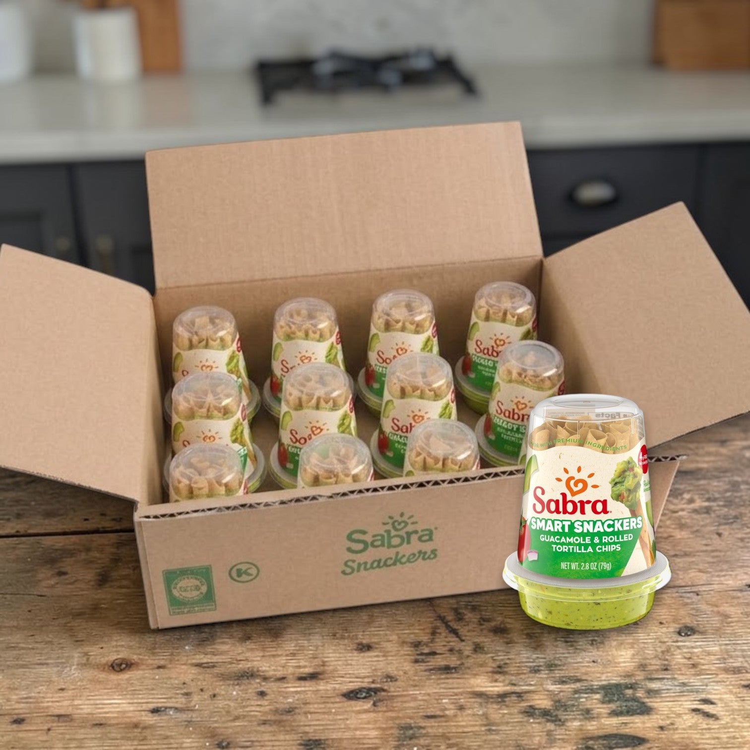 Sabra Guacamole with Rolled Tortilla Chips, 2.8 oz - 1 Case, 8 Pack