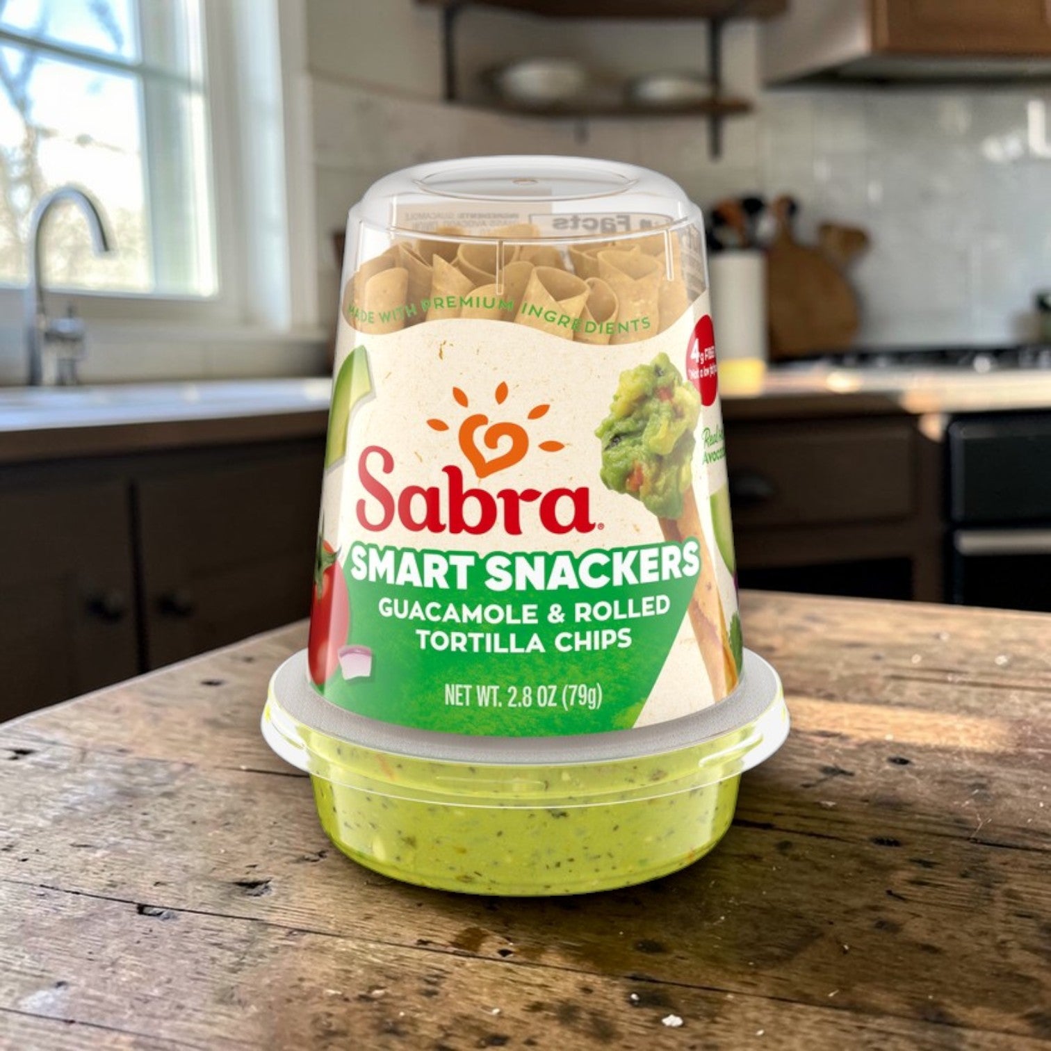 Sabra Guacamole with Rolled Tortilla Chips, 2.8 oz - 1 Case, 8 Pack