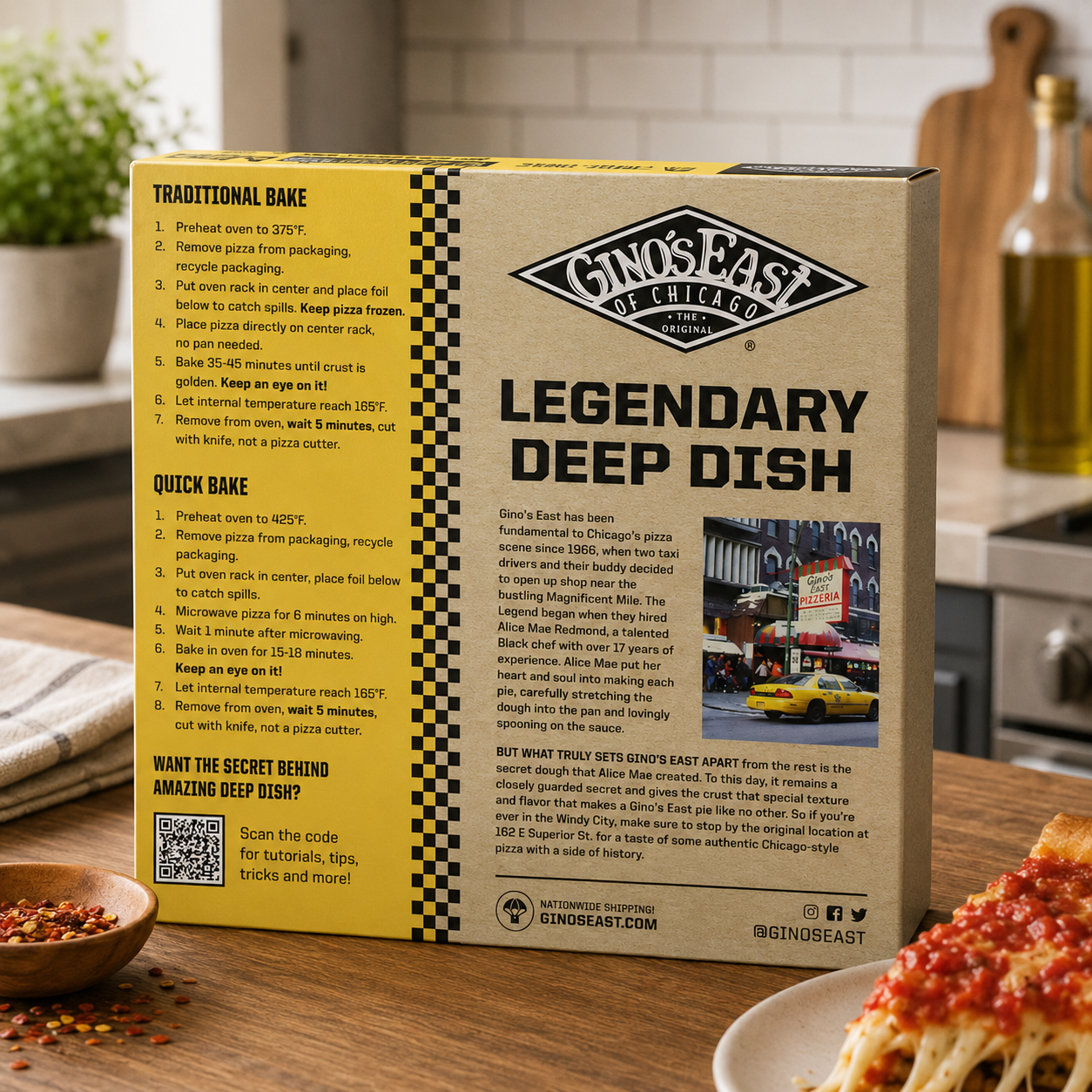 Combo Gino's East Deep Dish Pizza Variety Pack – Deluxe Cheese, Meaty Legend & Gino's Supreme, 26 oz Each