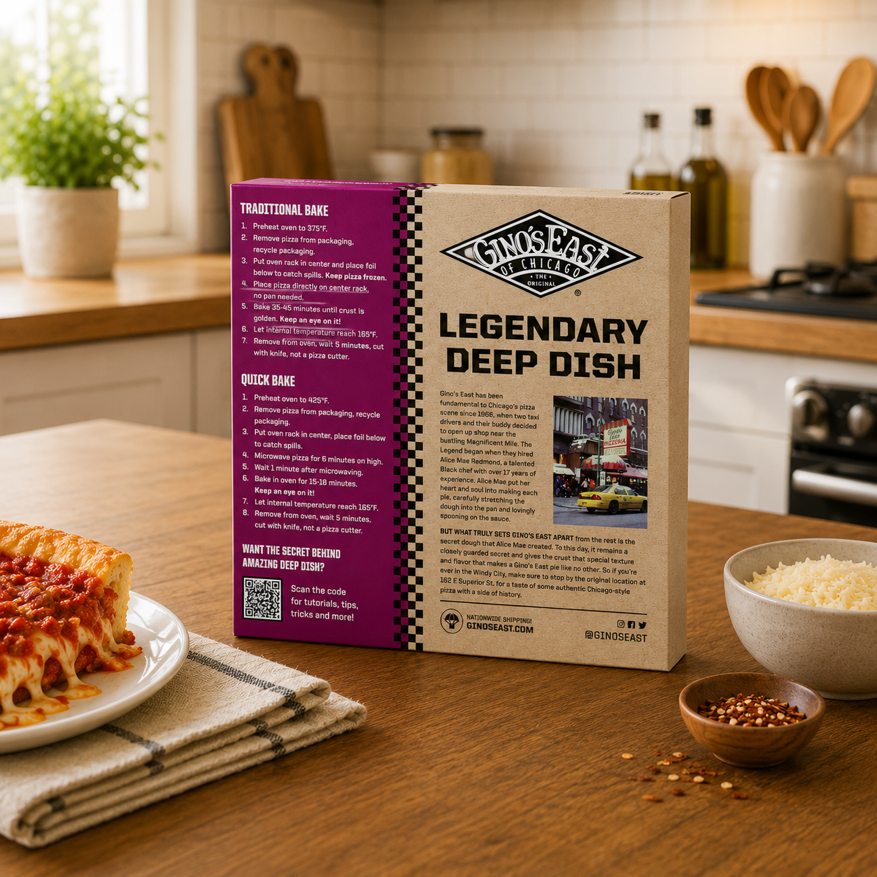 Gino's East Deep Dish Meaty Legend Pizza, 26 oz, 3 Count