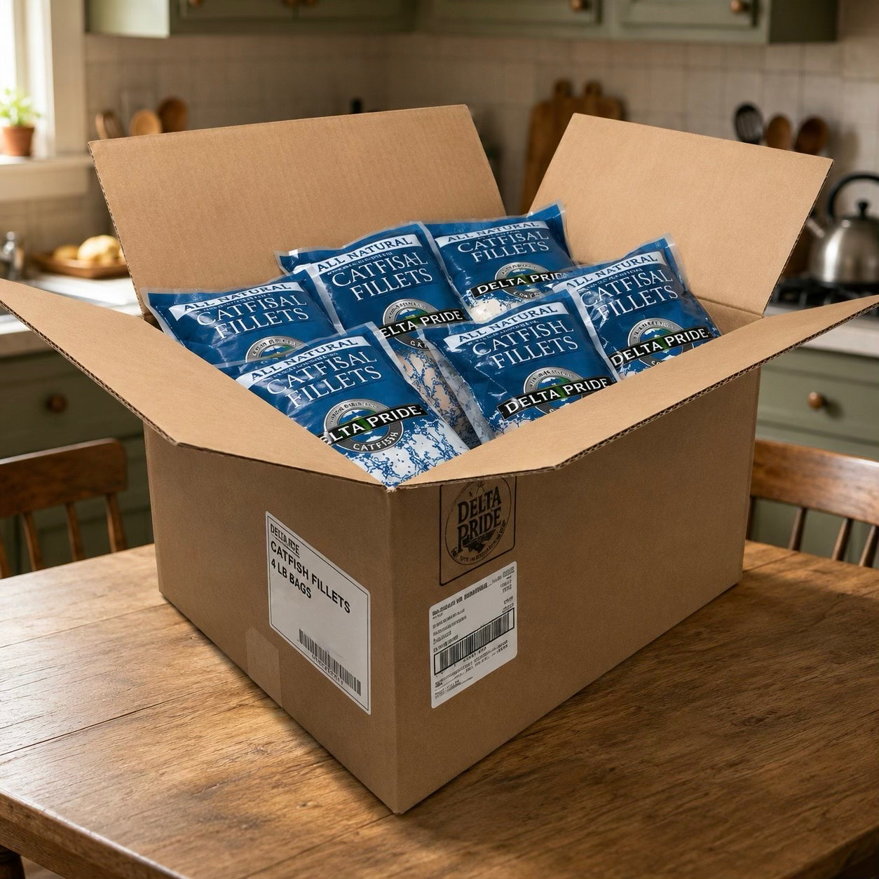 IQF Catfish Fillet β Premium Frozen Catfish Portions (Variable 3β5 oz, 20 Packs of 2 lb)