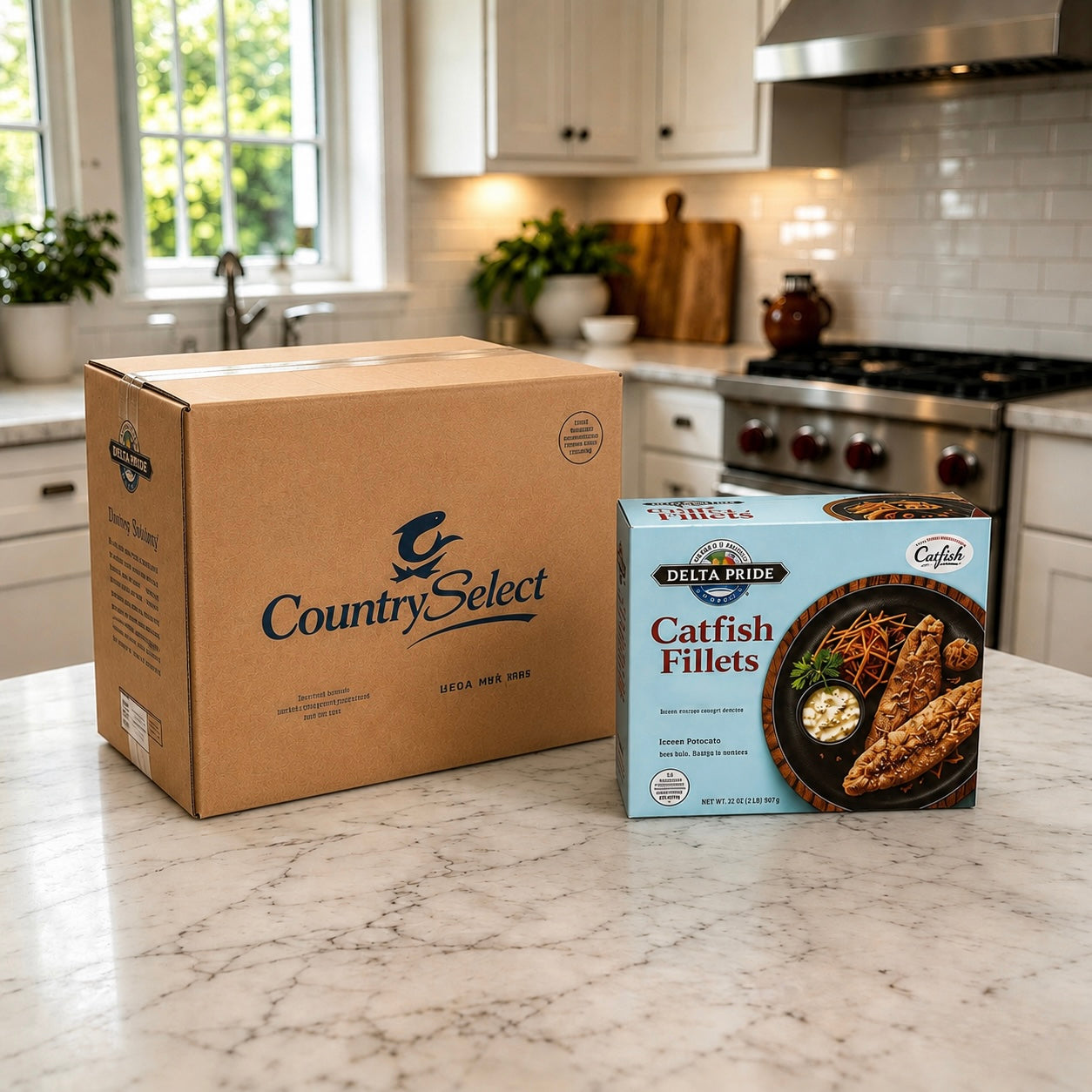 IQF Catfish Fillet β Premium Frozen Catfish Portions (~10 Fillets, 3β6 oz Each, 6 Packs of 4 lb)