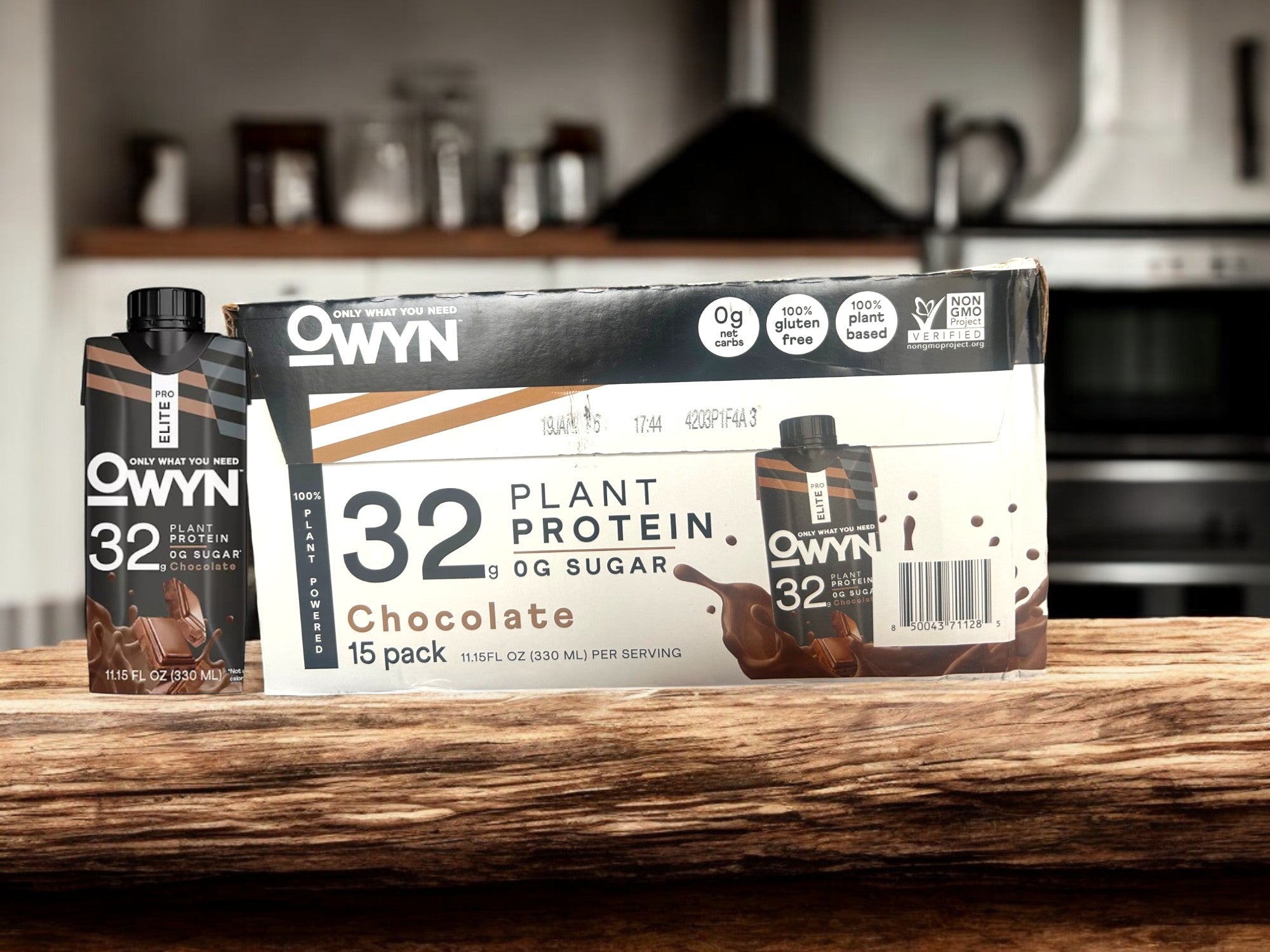 OWYN Pro Elite 32g Keto Plant Protein Shake, Chocolate, 15 Pack- 1 Case