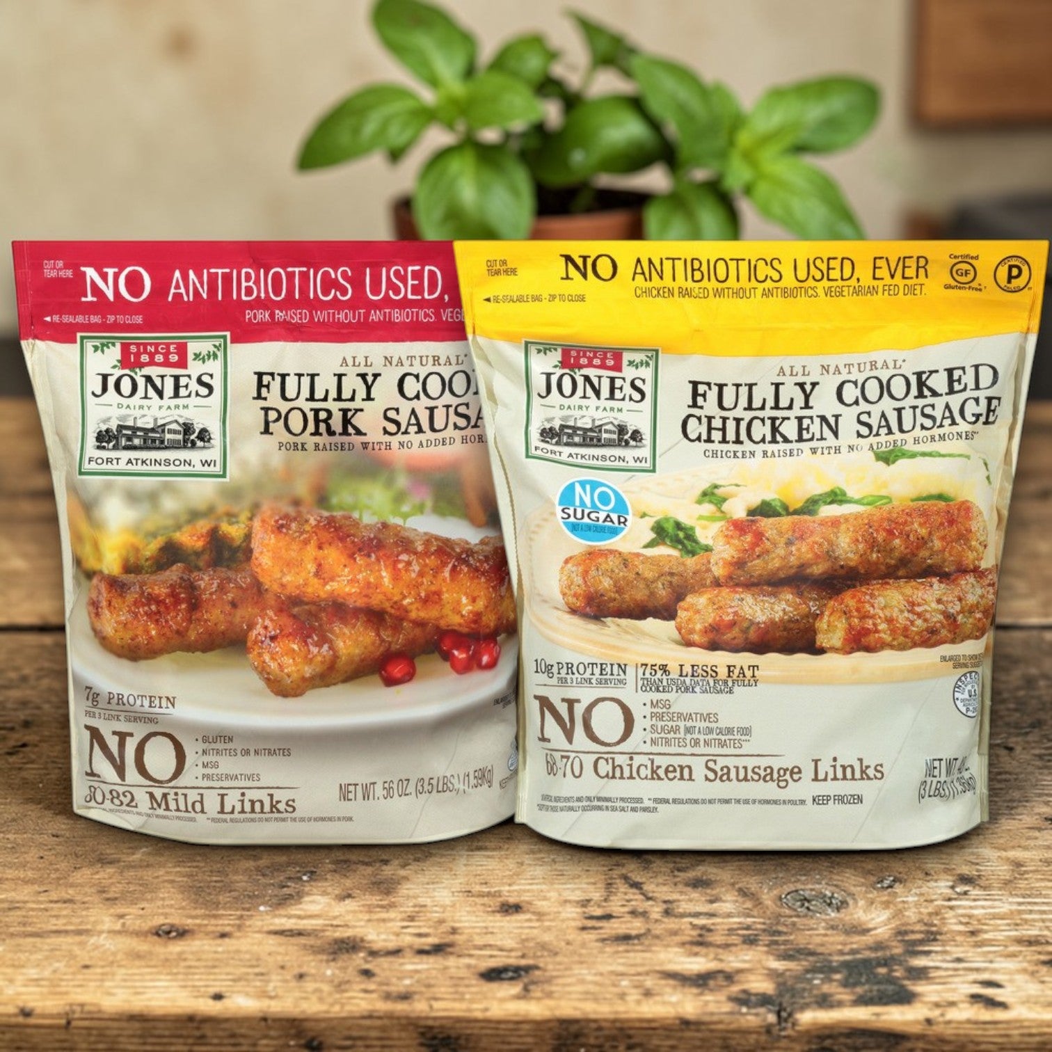 Jones Dairy Farm Fully Cooked Sausage Duo โ Chicken & Pork Variety Pack