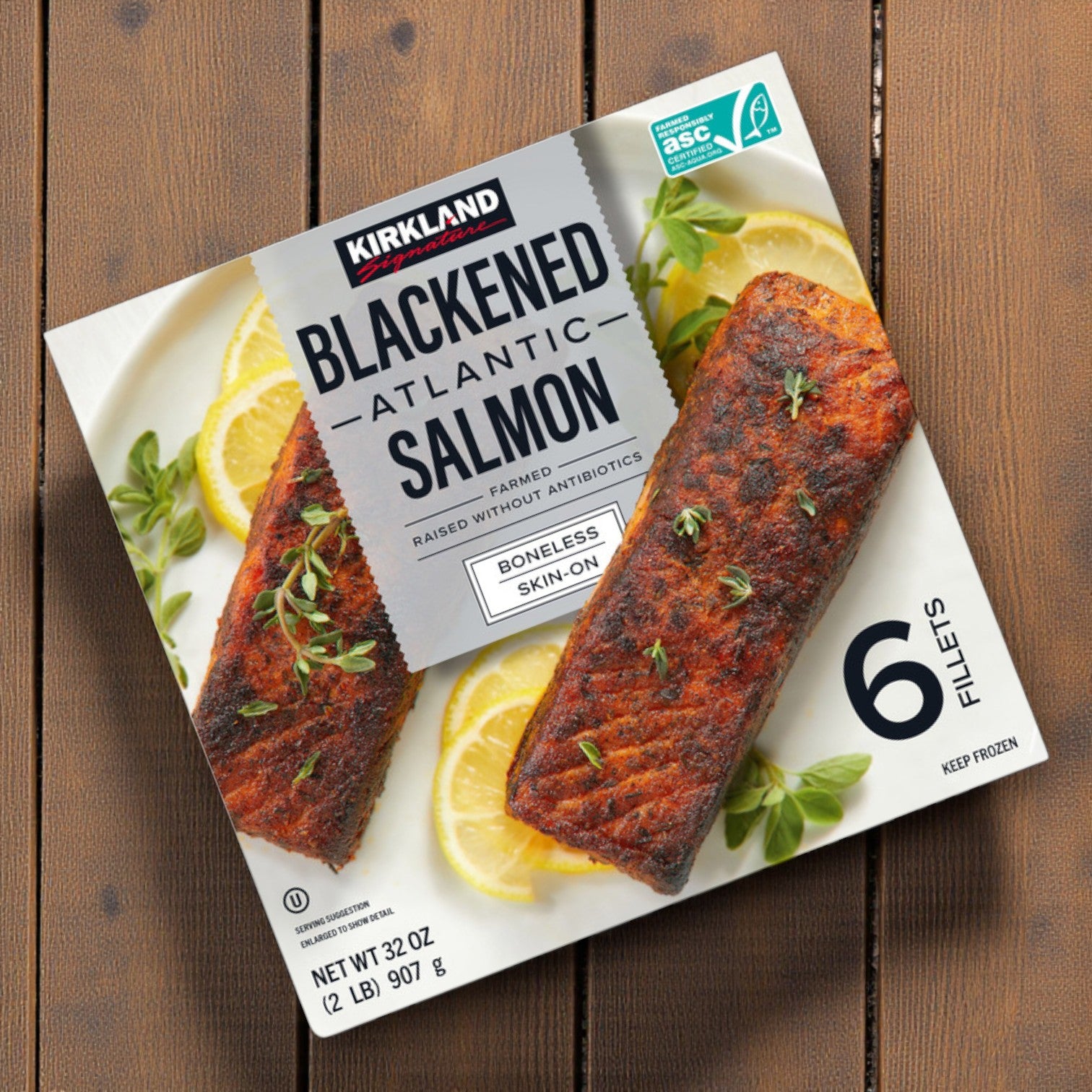 Kirkland Signature Atlantic Blackened Salmon – 6-Count (3-Pack Bundle)